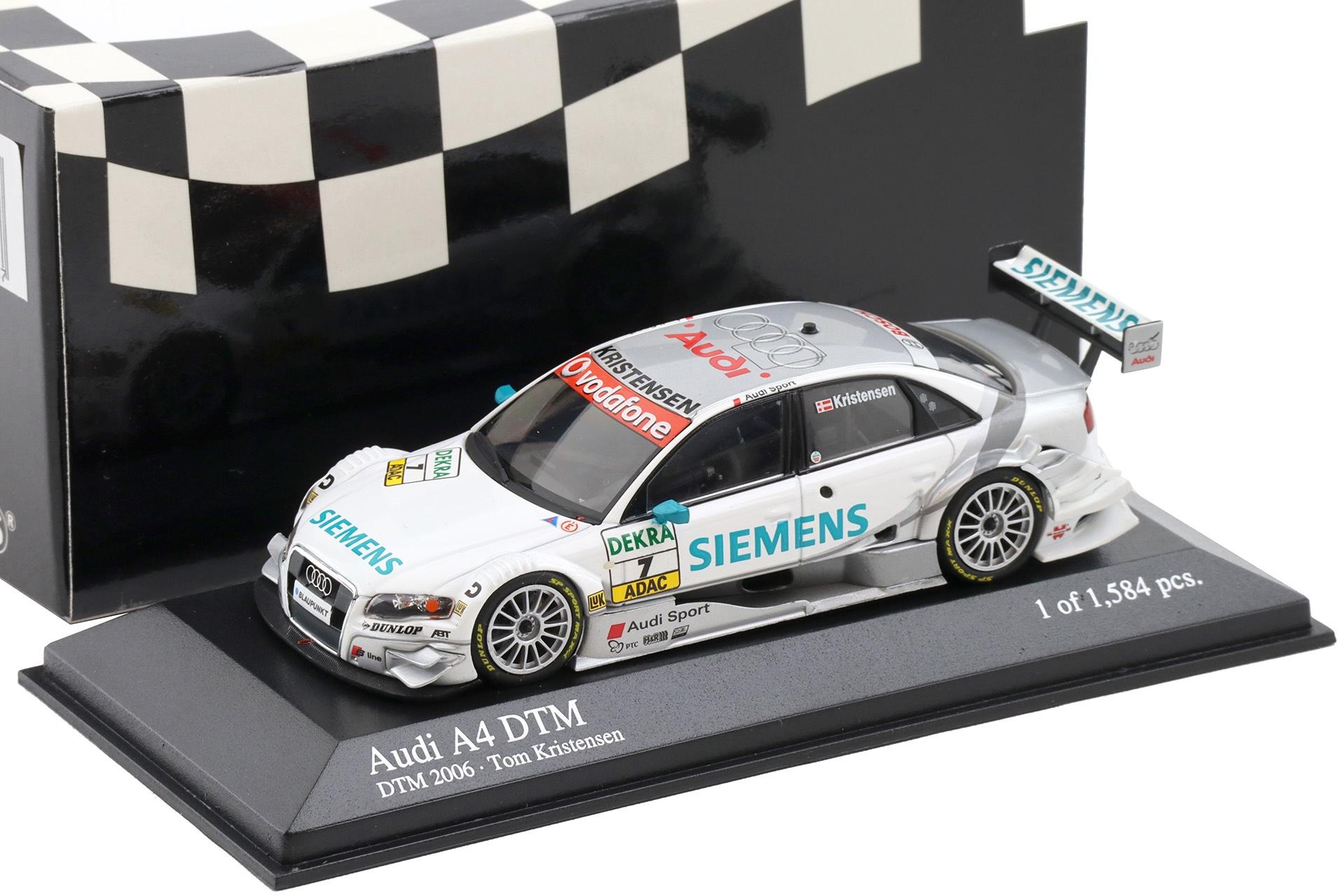 1:43 Minichamps Audi A4 DTM 2006 Team Abt Sportsline #7 T.Kristensen Siemens