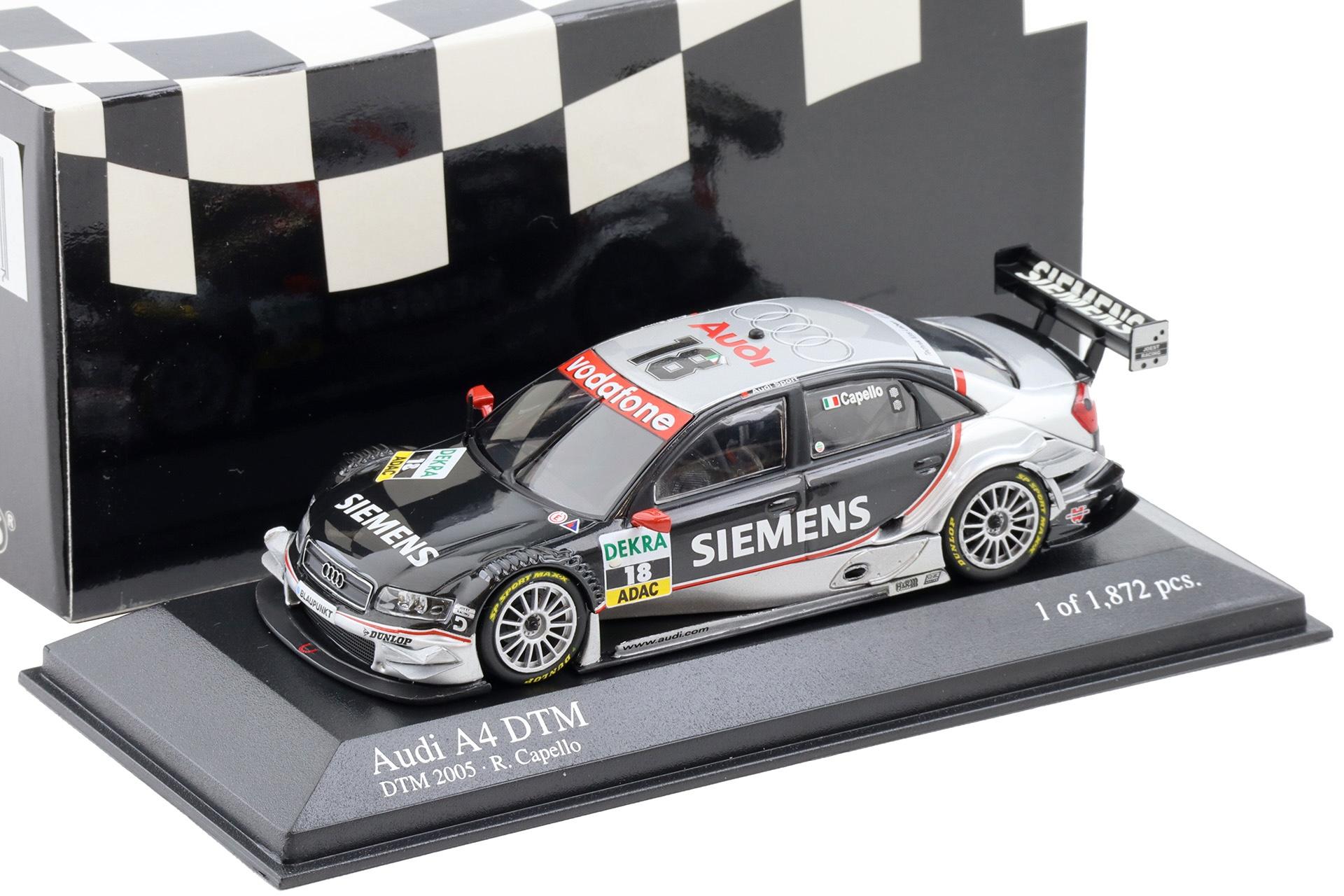 1:43 Minichamps Audi A4 DTM 2005 Audi Sport Team Joest #18 R.Capello Siemens
