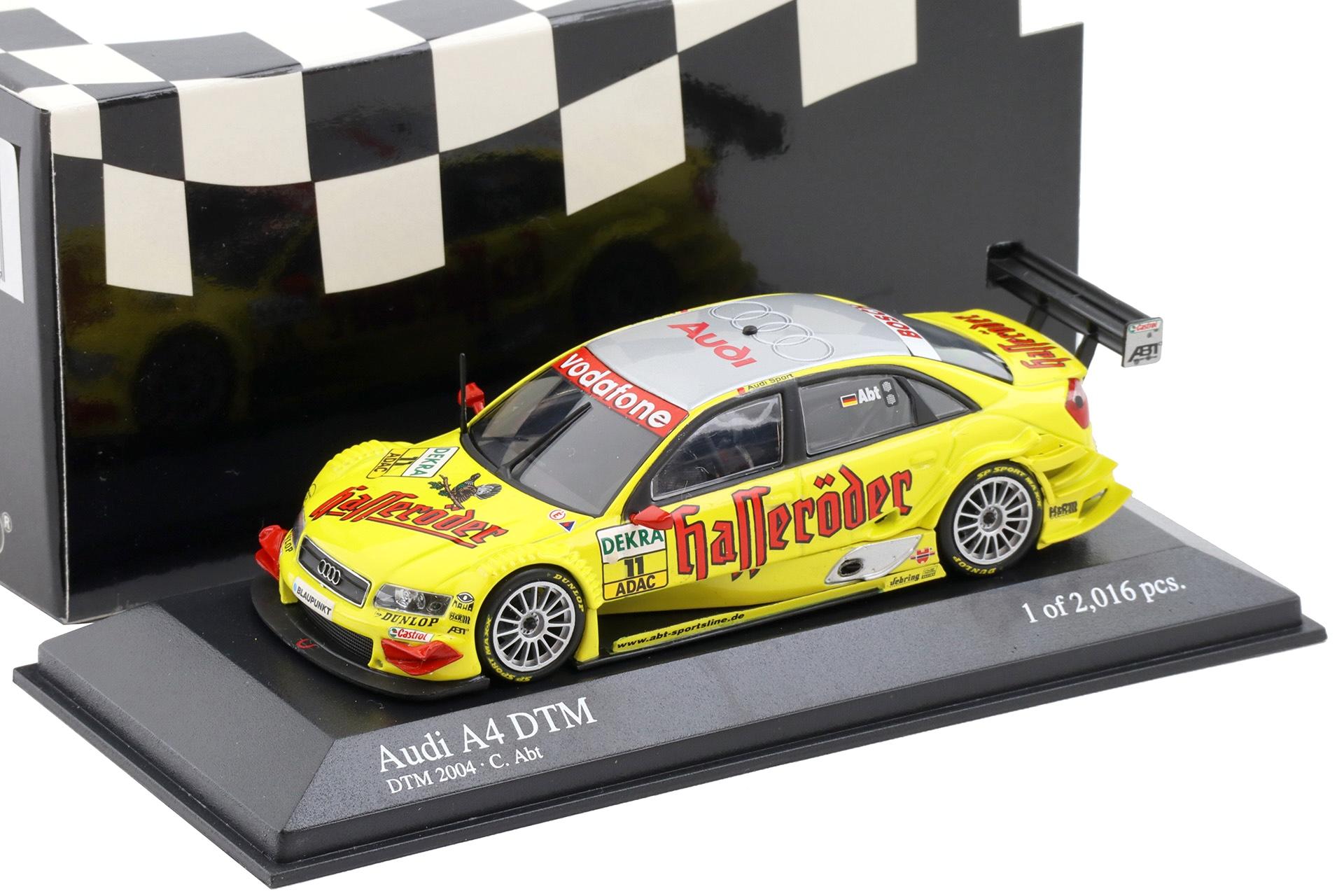 1:43 Minichamps Audi A4 DTM 2004 Audi Sport Team ABT #11 C.Abt Hasseröder