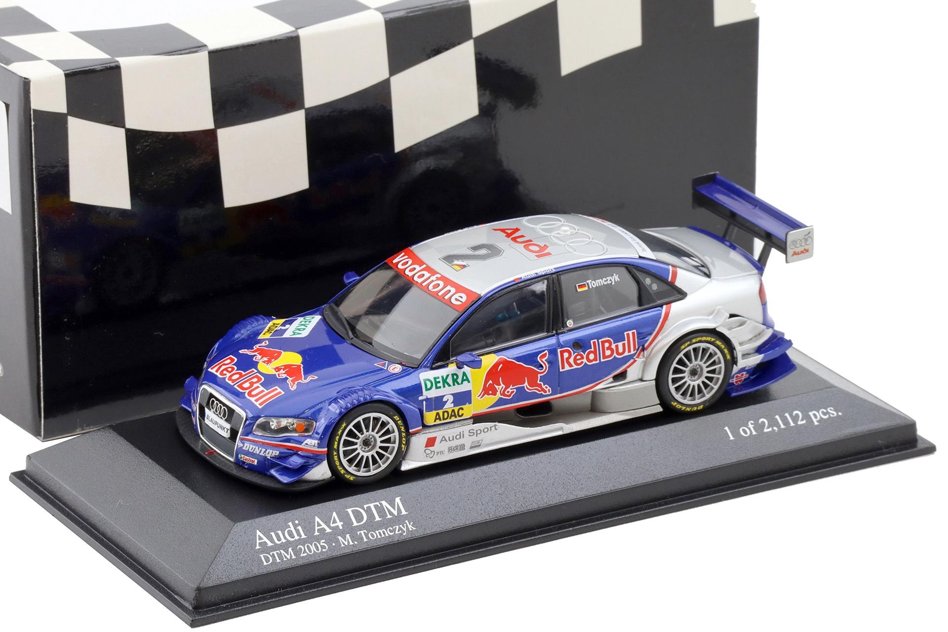 1:43 Minichamps Audi A4 DTM 2005 Team ABT Sportsline #2 Tomczyk Red Bull