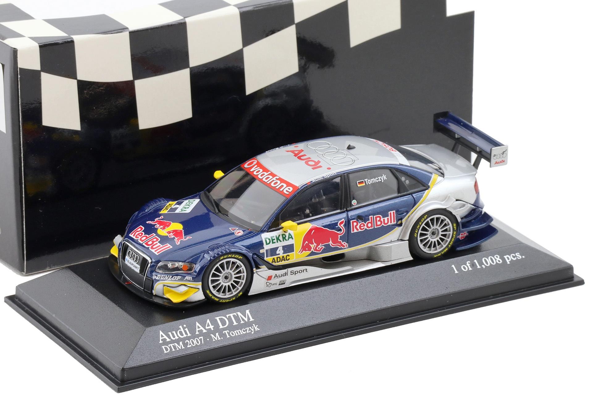 1:43 Minichamps Audi A4 DTM 2007 Team ABT Sportsline #4 Tomczyk Red Bull