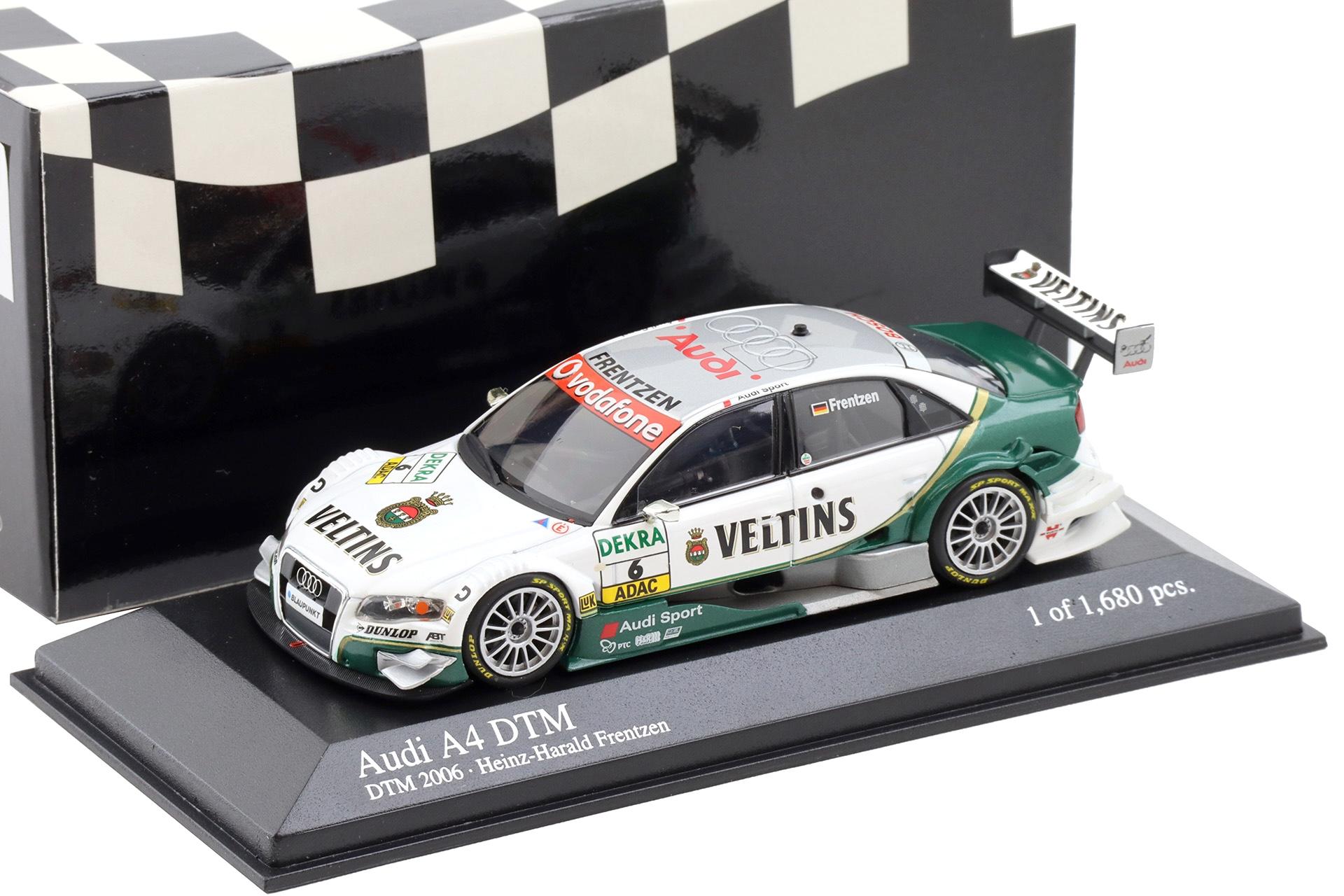 1:43 Minichamps Audi A4 DTM 2006 Team ABT Sportsline #6 Frentzen Veltins