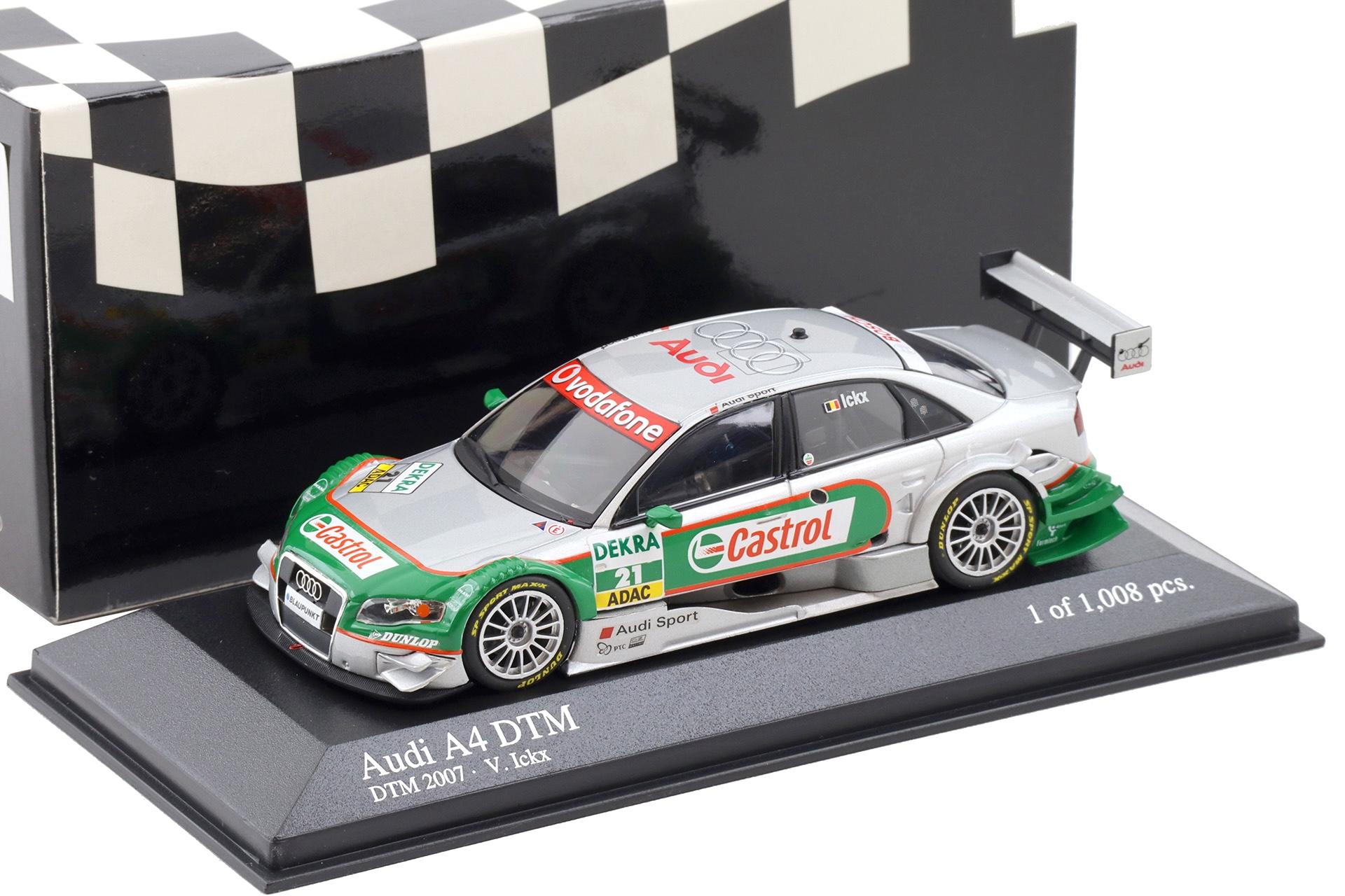 1:43 Minichamps Audi A4 DTM 2006 Team Kolles T.M.E. #21 V.Ickx Castrol