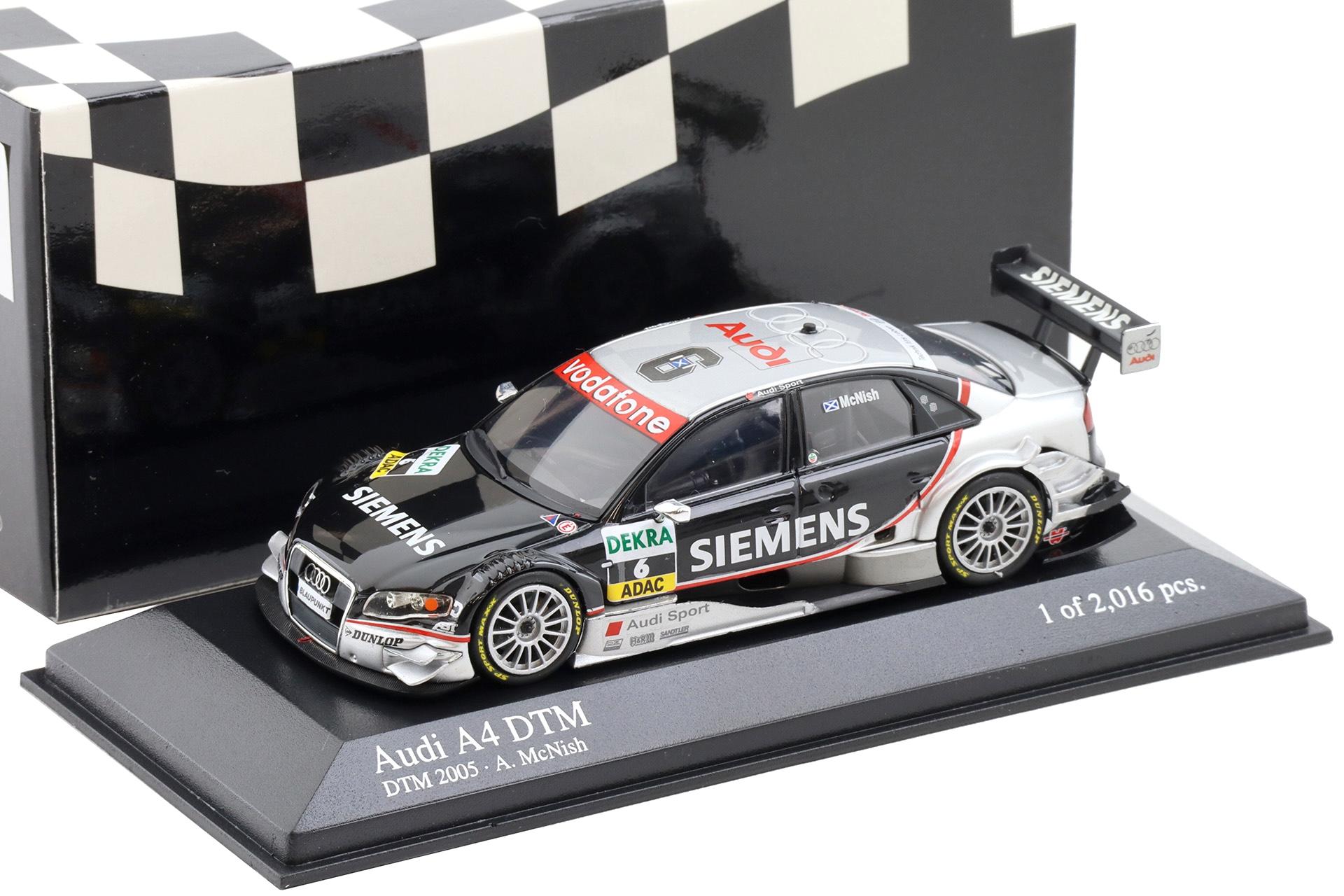 1:43 Minichamps Audi A4 DTM 2005 Team Abt Sportsline #6 A.McNish Siemens