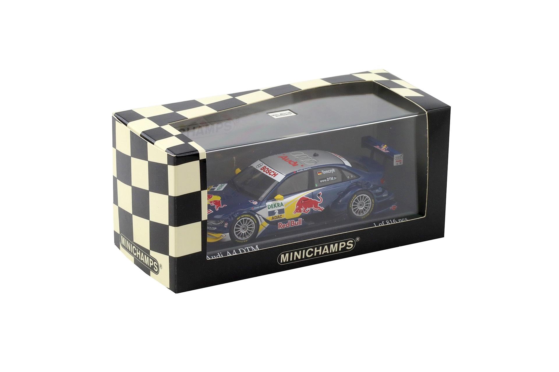 1:43 Minichamps Audi A4 DTM 2008 Audi Sport Team Abt #2 Tomczyk Red Bull