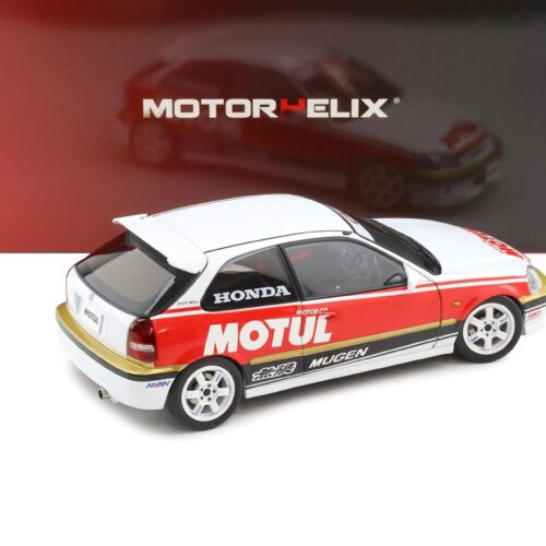 1:18 Motorhelix Honda Civic Type R EK9 MOTUL Livery white/ red M85012