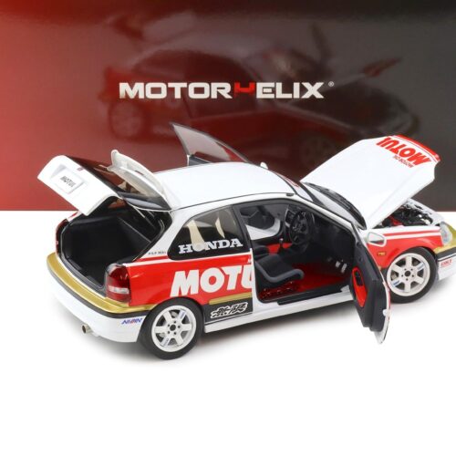 1:18 Motorhelix Honda Civic Type R EK9 MOTUL Livery white/ red M85012