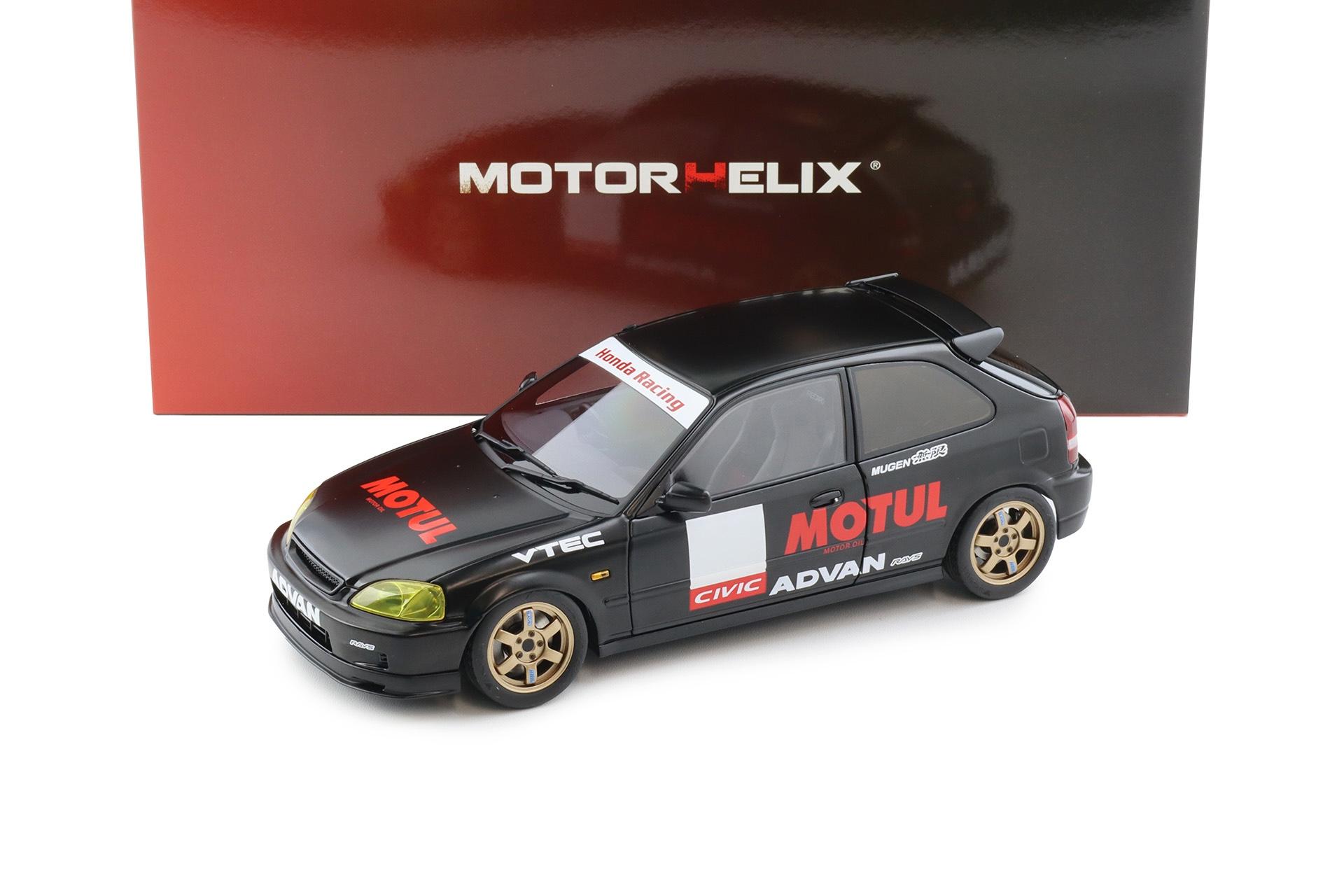 1:18 Motorhelix Honda Civic Type R EK9 No Good Racing MOTUL black M85010
