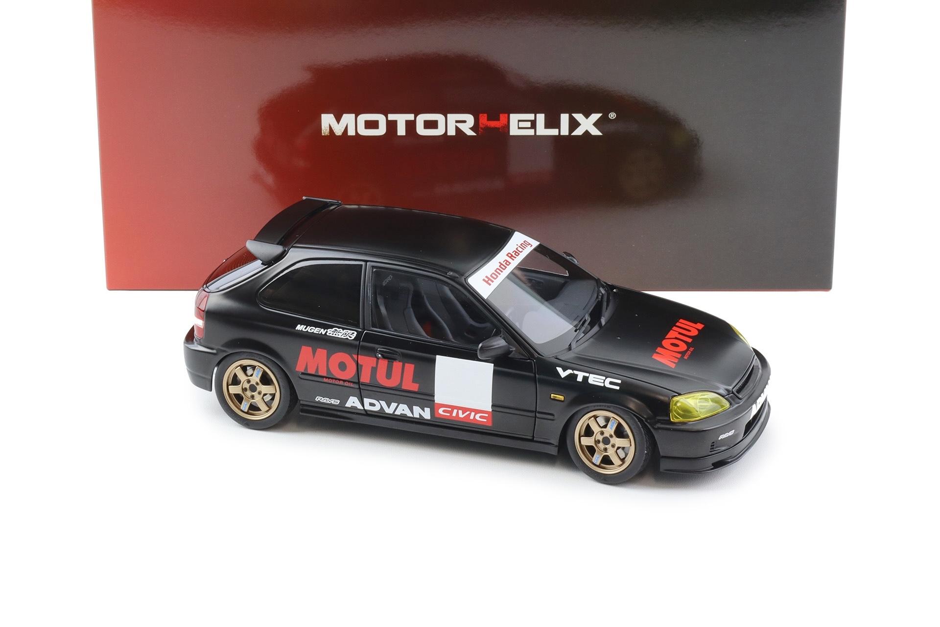 1:18 Motorhelix Honda Civic Type R EK9 No Good Racing MOTUL black M85010