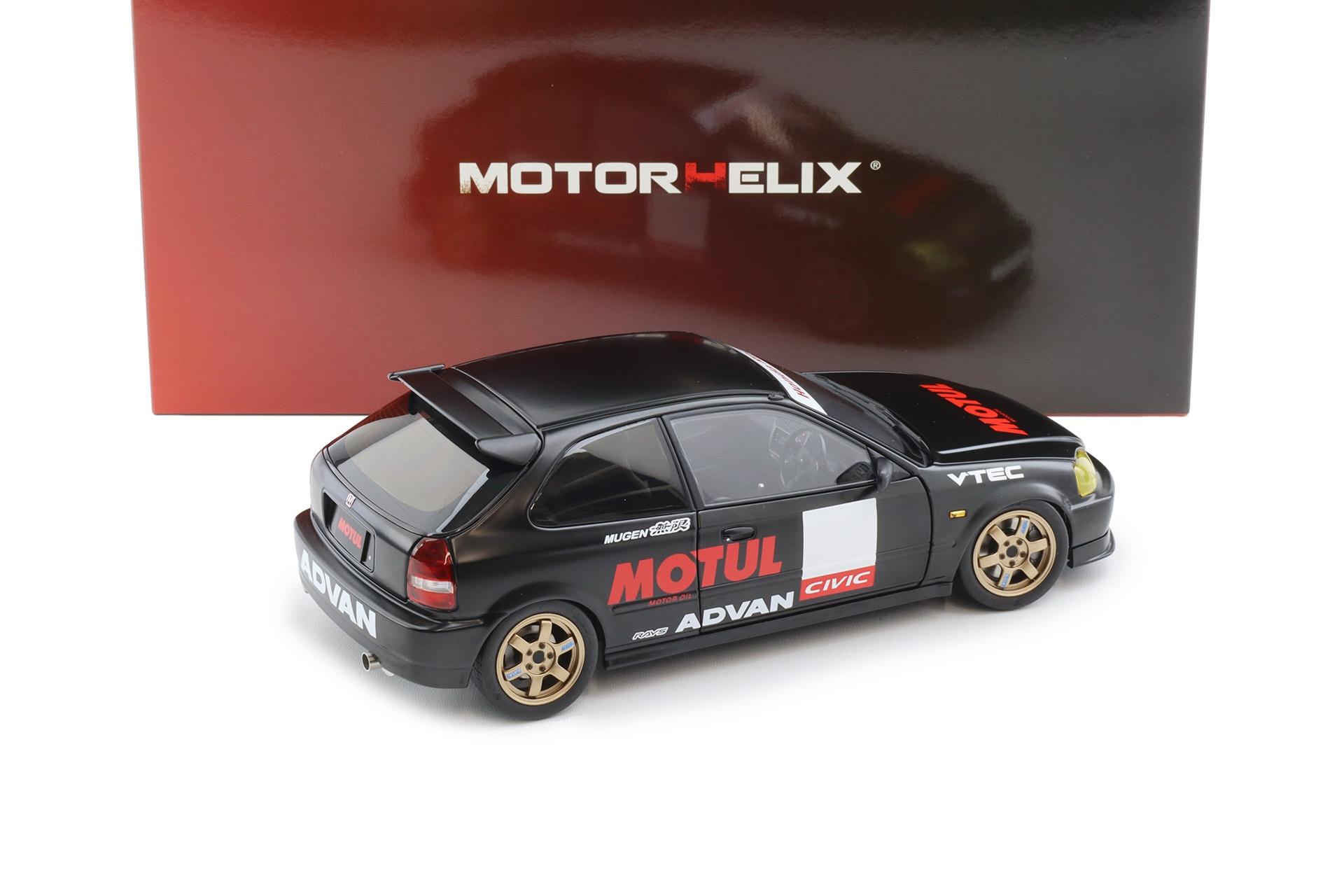 1:18 Motorhelix Honda Civic Type R EK9 No Good Racing MOTUL black M85010