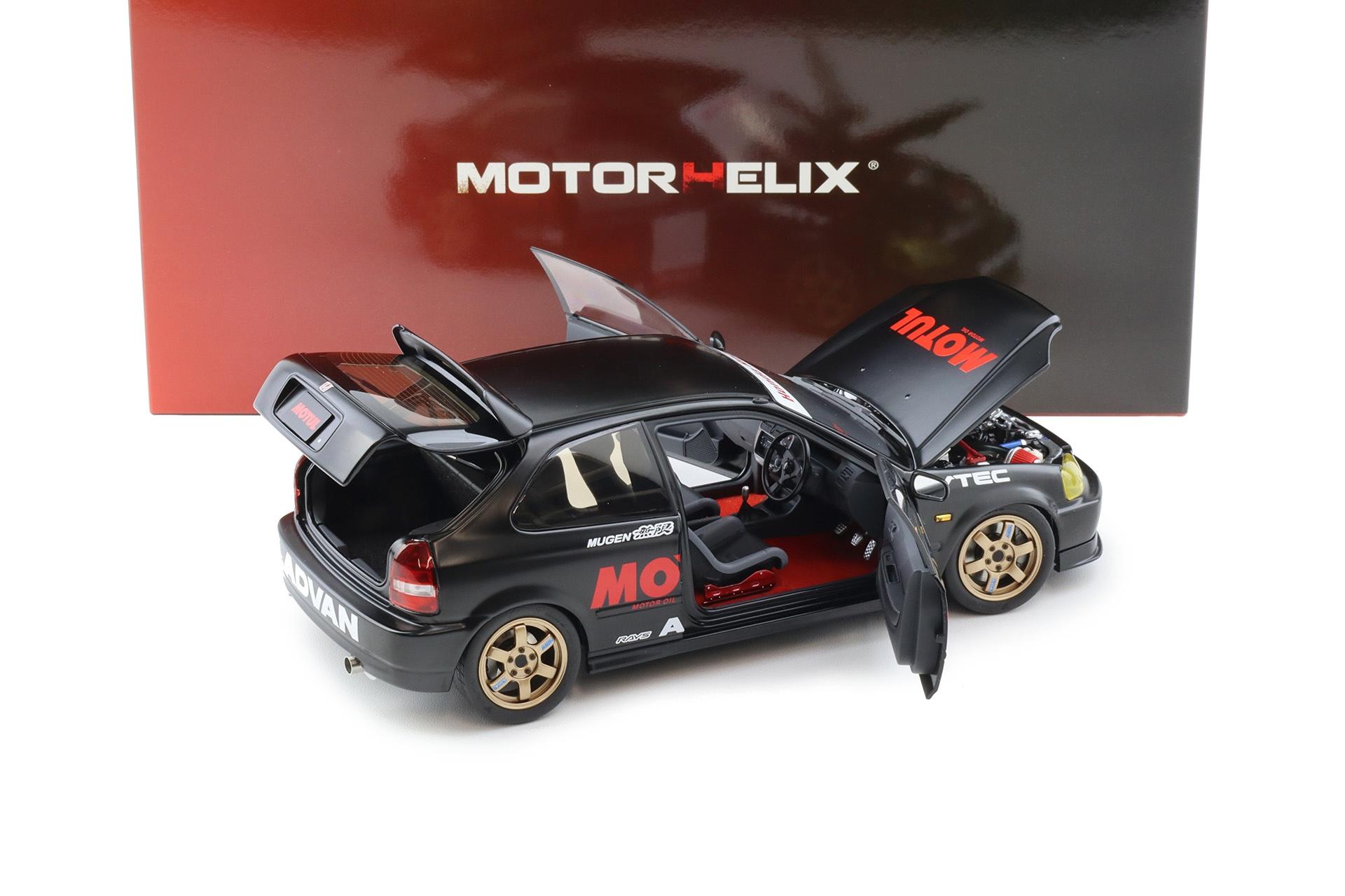 1:18 Motorhelix Honda Civic Type R EK9 No Good Racing MOTUL black M85010