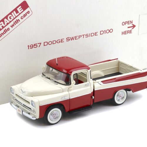 1:24 Danbury Mint 1957 Dodge Sweptline D100 Pickup red + Alaska white