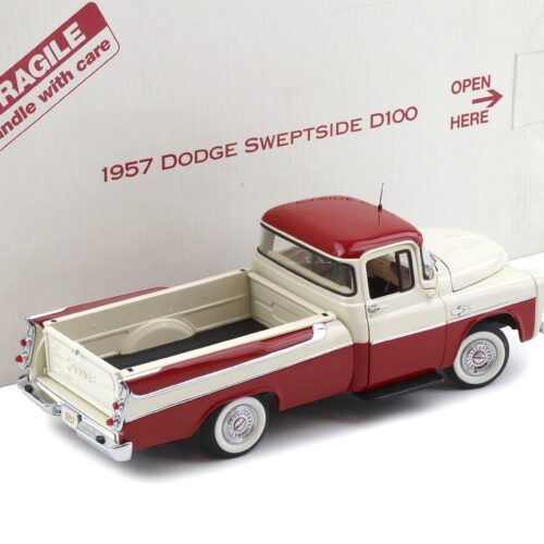 1:24 Danbury Mint 1957 Dodge Sweptline D100 Pickup red + Alaska white