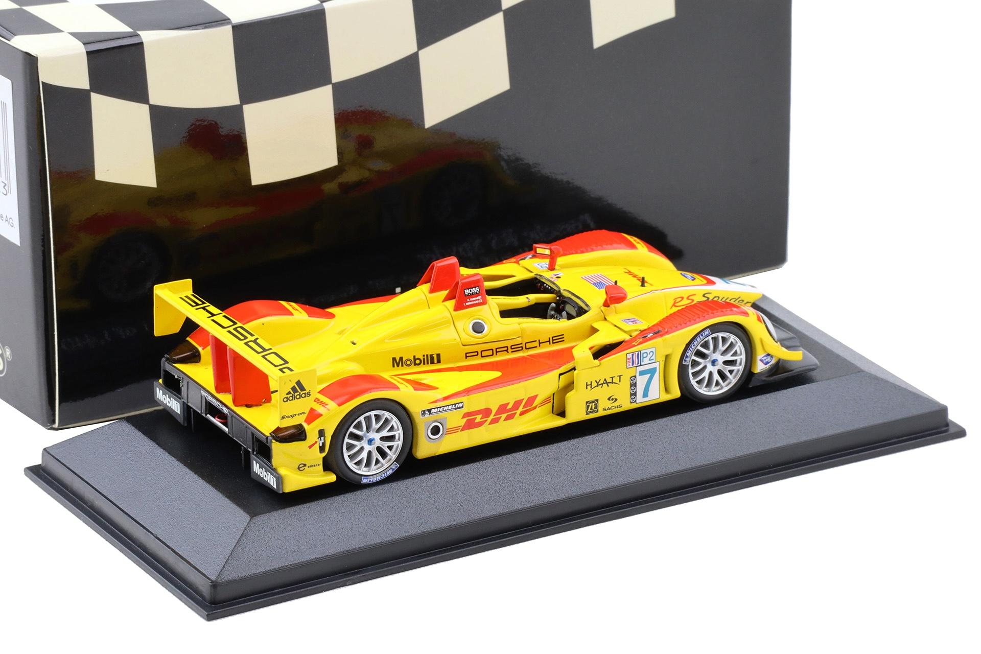 1:43 Minichamps Porsche RS Spyder ALMS Long Beach ´07 Winners Dumas/ Bernhard #7