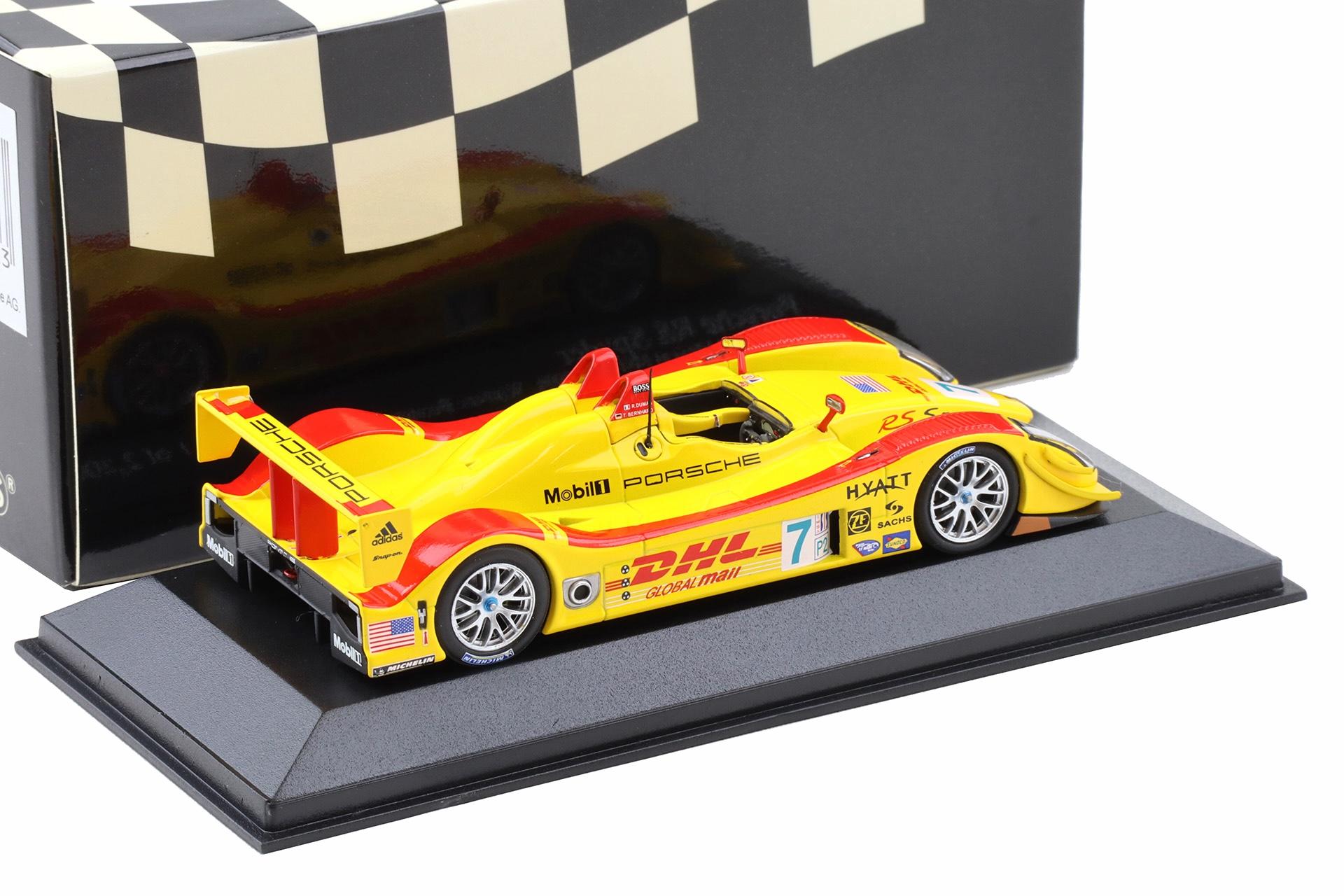 1:43 Minichamps Porsche RS Spyder Mid-Ohio ALMS 2006 Winners Dumas/Bernhard #7