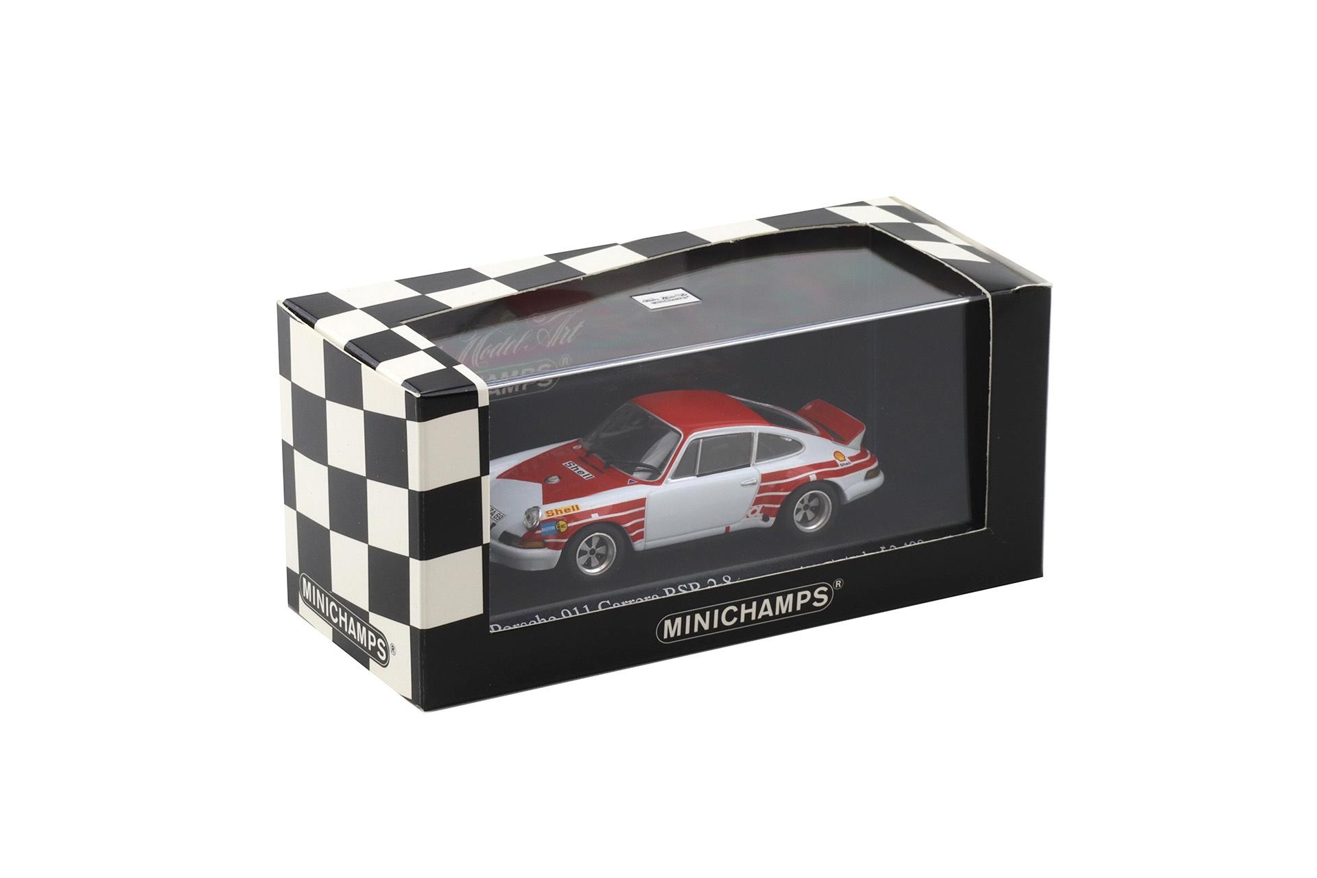 1:43 Minichamps Porsche 911 RSR 2.8 Test Car Paul Ricard 1972 red/ white