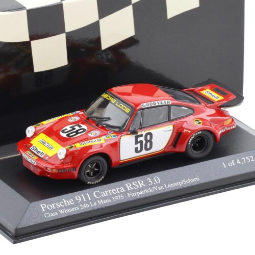 1:43 Minichamps Porsche 911 Carrera RSR 3.0 24h Le Mans 1975 #58 Fitzpatrick