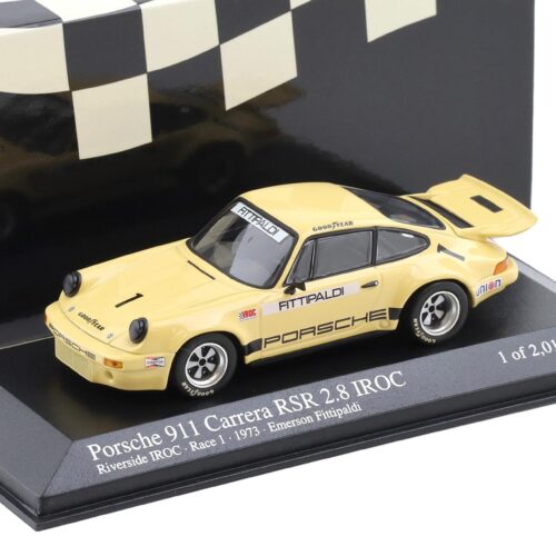 1:43 Minichamps Porsche 911 Carrera RSR 2.8 IROC Riverside 1973 #1 Fittipaldi