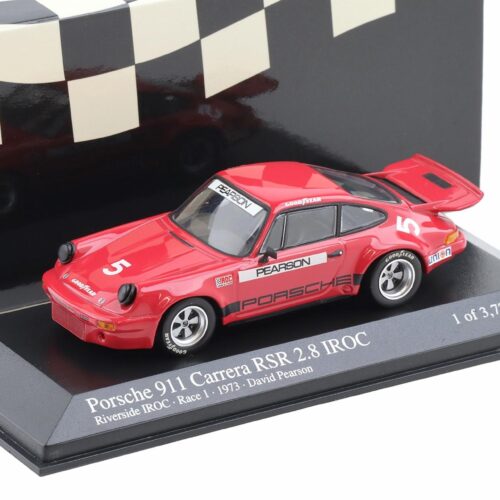 1:43 Minichamps Porsche 911 Carrera RSR 2.8 IROC Riverside 1973 #5 Pearson