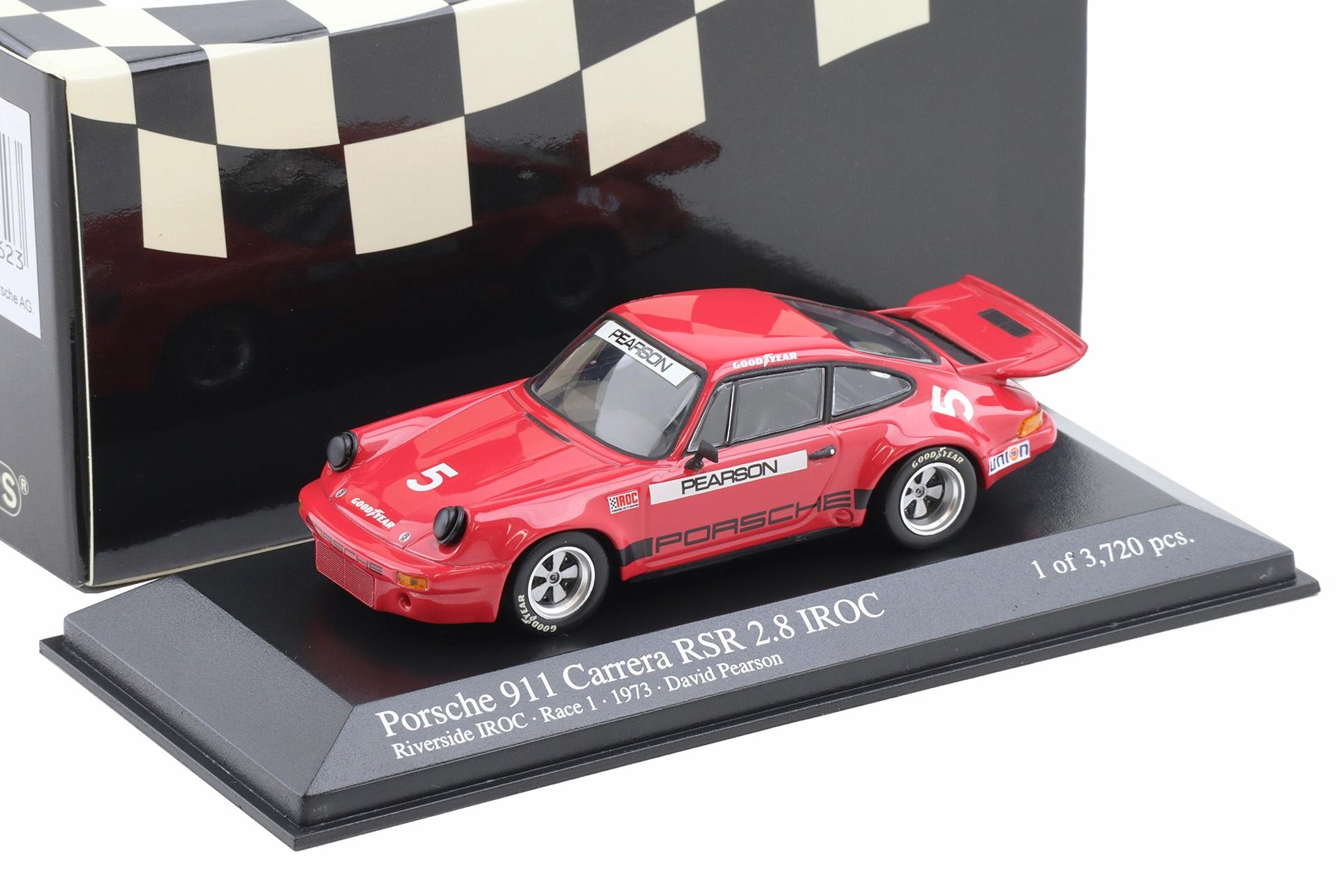 1:43 Minichamps Porsche 911 Carrera RSR 2.8 IROC Riverside 1973 #5 Pearson