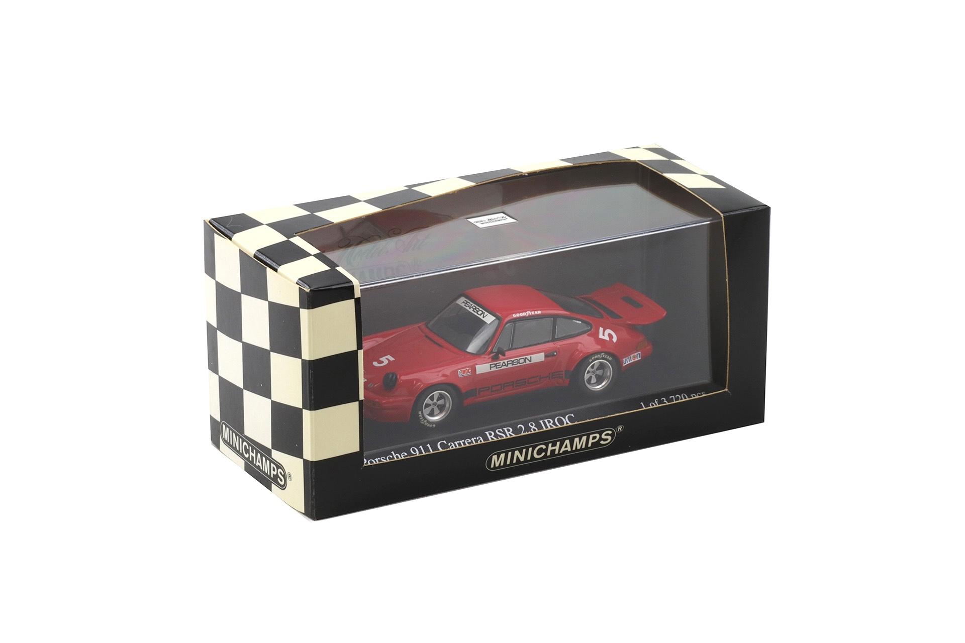 1:43 Minichamps Porsche 911 Carrera RSR 2.8 IROC Riverside 1973 #5 Pearson