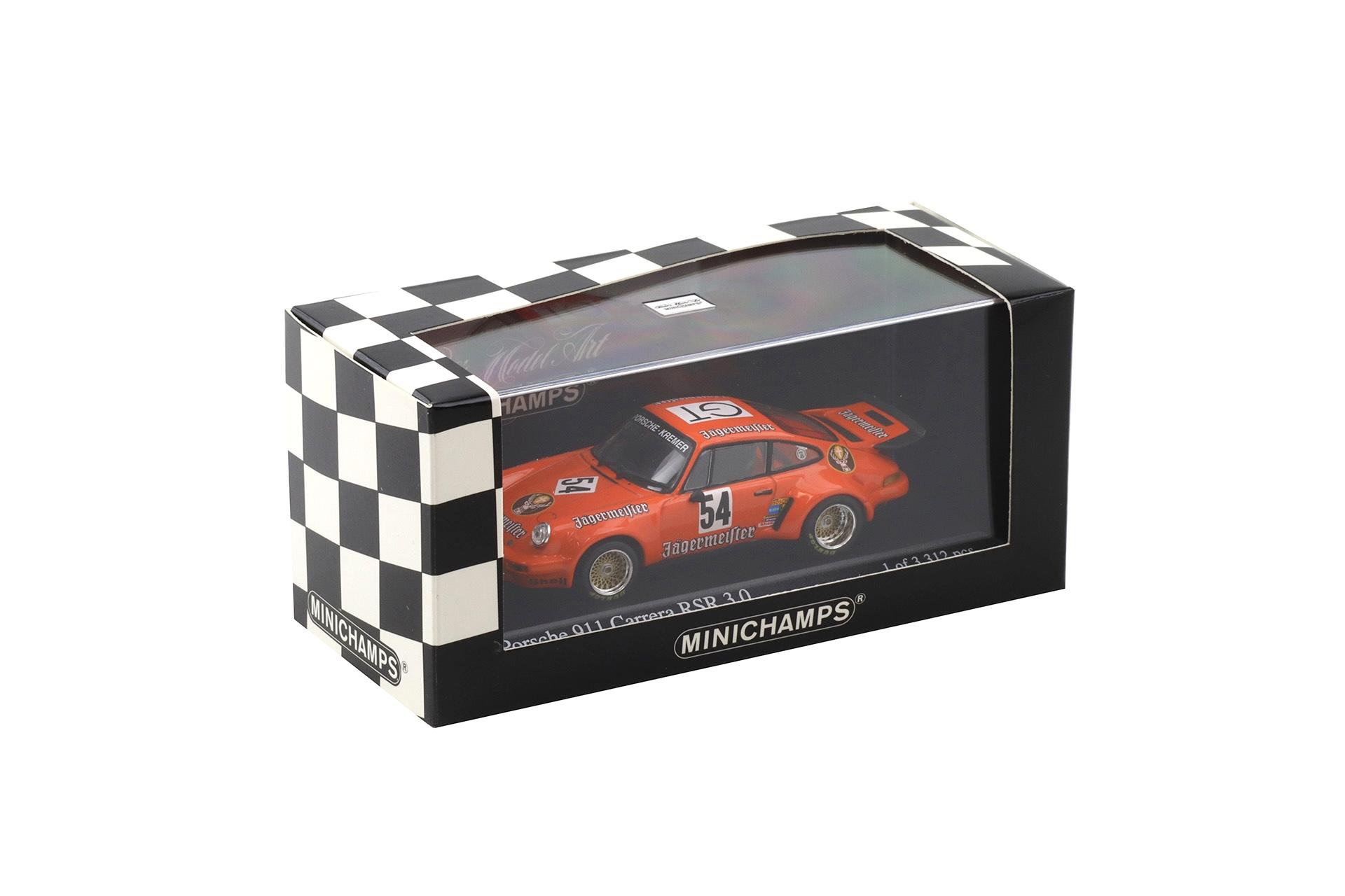 1:43 Minichamps Porsche 911 Carrera RSR 3.0 ADAC 1000km 1975 Jägermeister #54