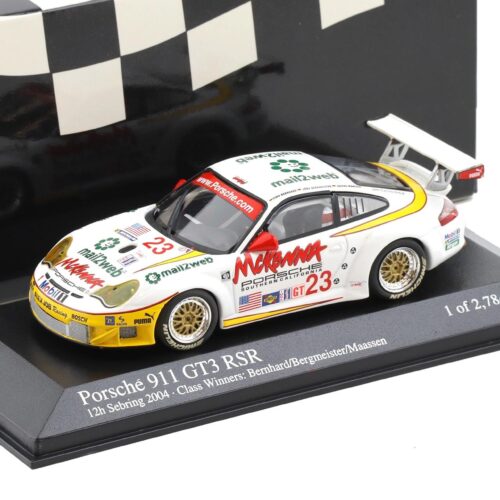 1:43 Minichamps Porsche 911 996 GT3 RSR 12h Sebring 2004 #23 Bernhard/ Maassen