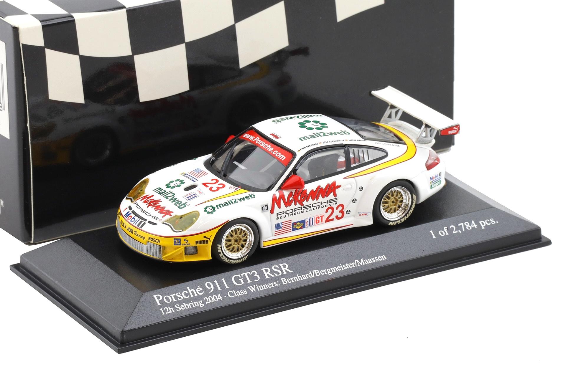 1:43 Minichamps Porsche 911 996 GT3 RSR 12h Sebring 2004 #23 Bernhard/ Maassen