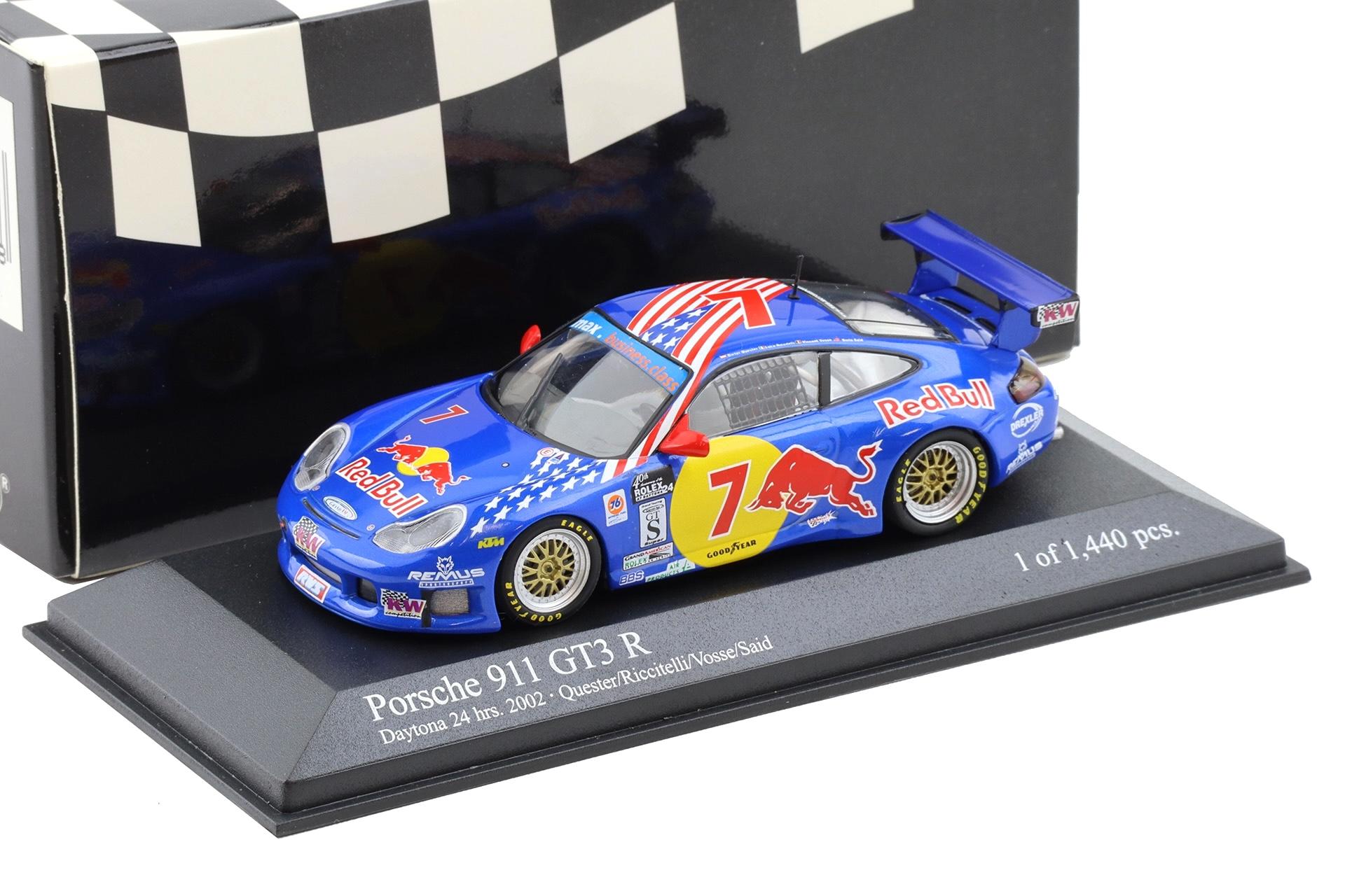 1:43 Minichamps Porsche 911 996 GT3 R Daytona 24h 2002 Red Bull #7 Quester/ Said
