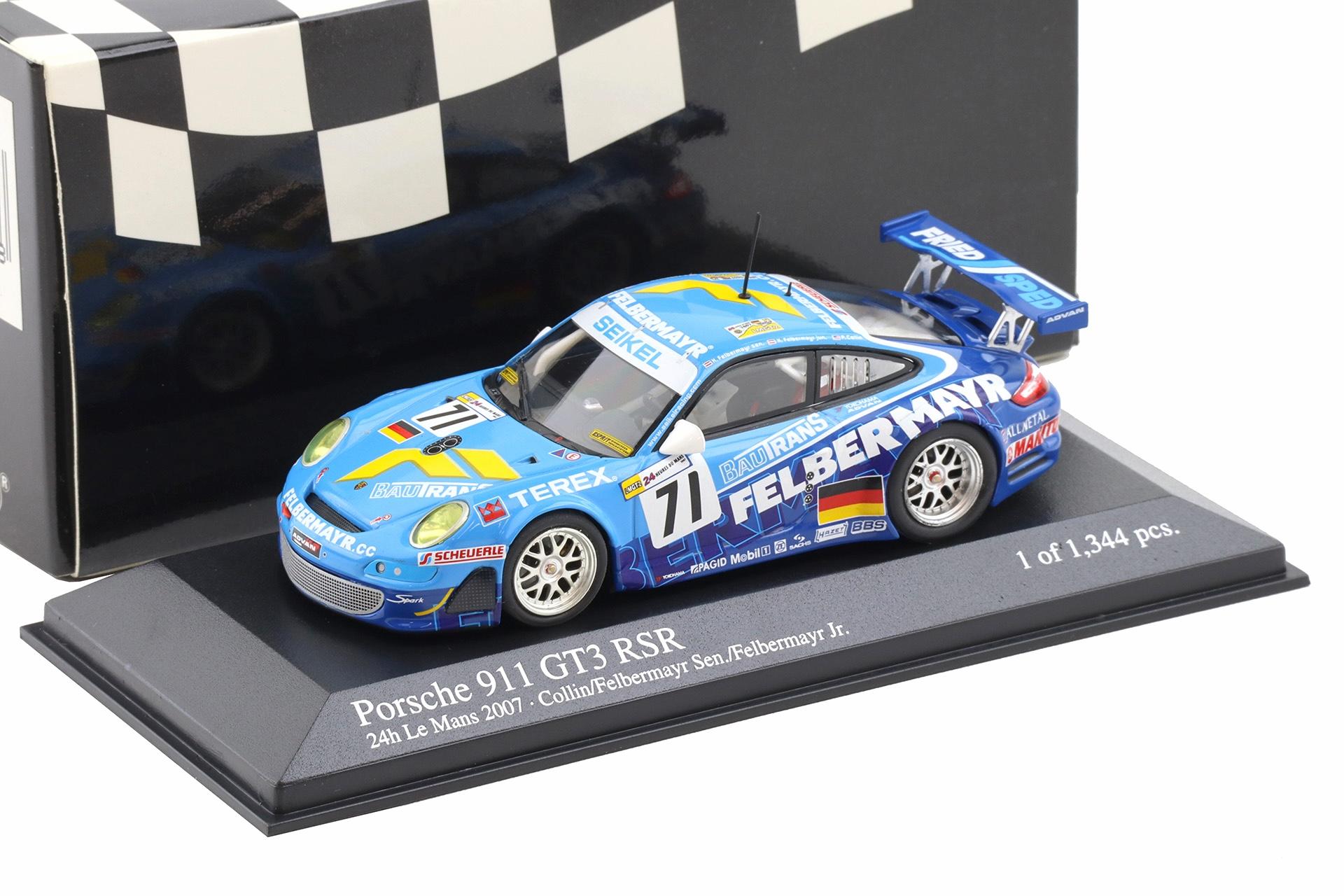 1:43 Minichamps Porsche 911 997 GT3 RSR 24h Le Mans 2007 Collin/ Felbermayr #71