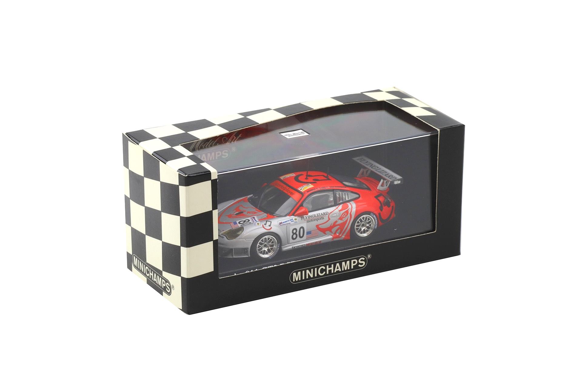 1:43 Minichamps Porsche 911 996 GT3 RSR 24h Le Mans 2006 Flying Lizard #80