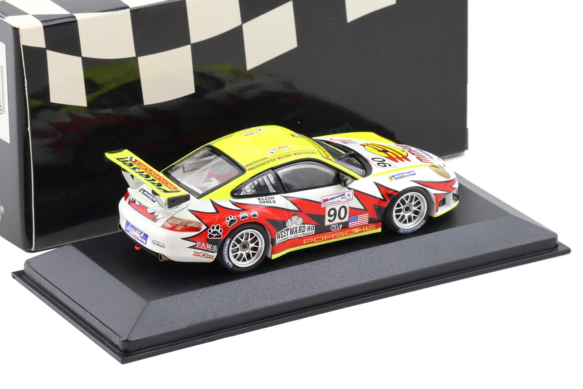1:43 Minichamps Porsche 911 996 GT3 RSR 24h Le Mans 2005 #90 Bergmeister/ Long