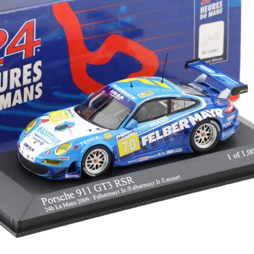 1:43 Minichamps Porsche 911 997 GT3 RSR 24h Le Mans 2009 #70 Felbermayr/ Lecourt