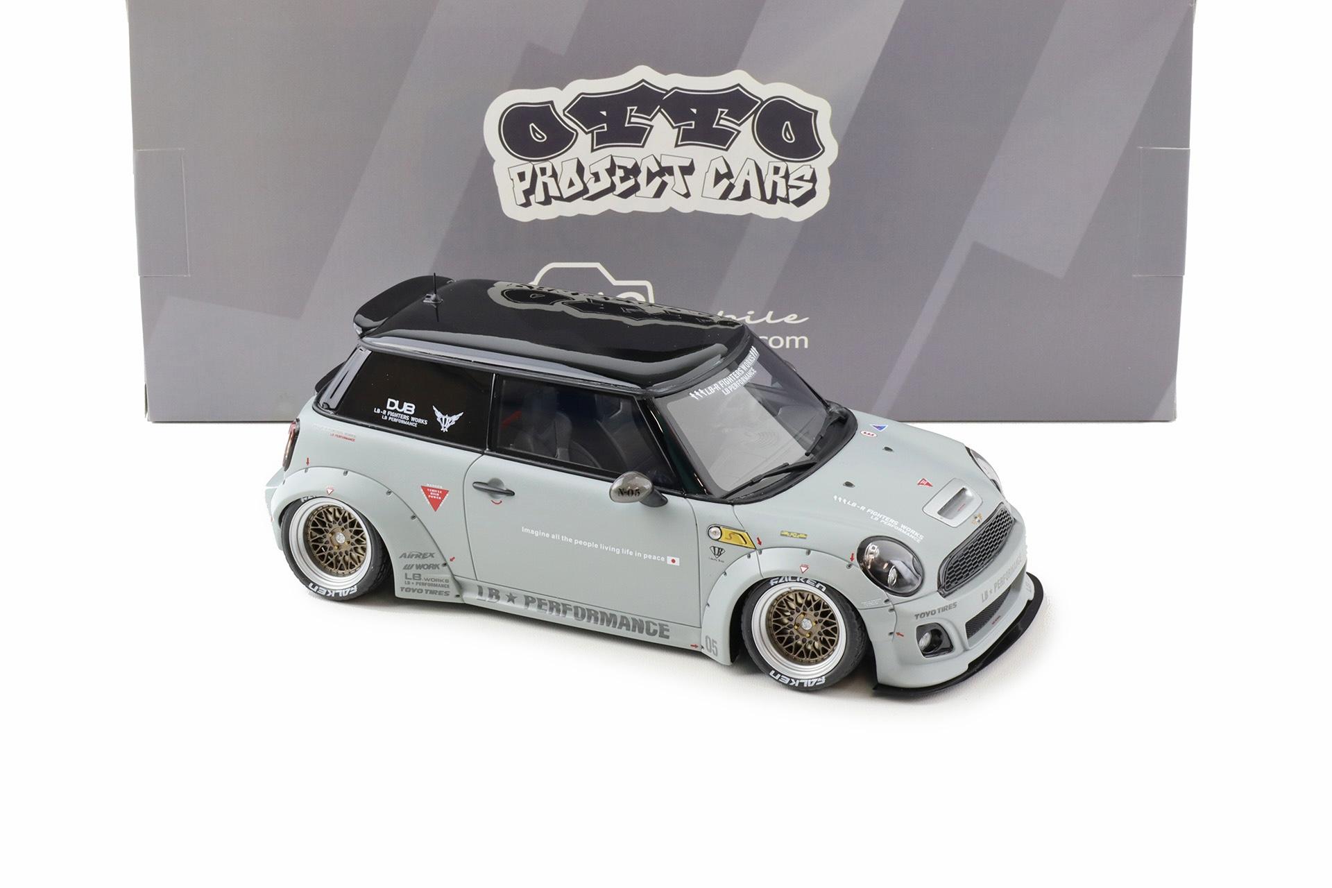 1:18 OTTO mobile OT1212 LB WORKS LB Nation Mini Cooper R56 2015 grey