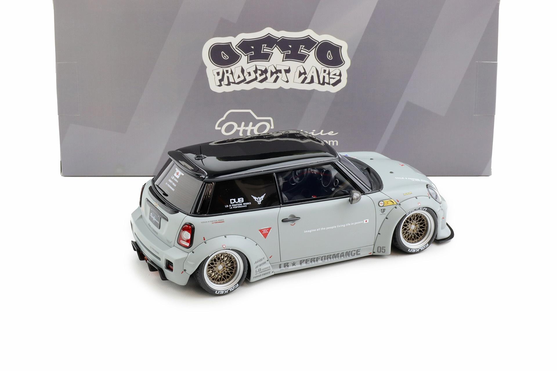 1:18 OTTO mobile OT1212 LB WORKS LB Nation Mini Cooper R56 2015 grey