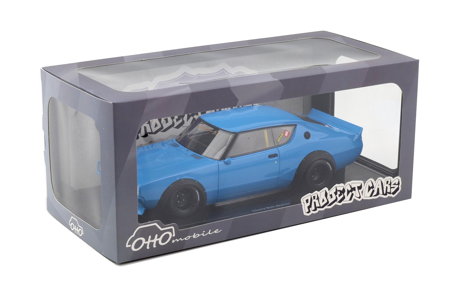 1:18 OTTO mobile OT1210 Nissan Skyline 2000 GT-R KPGC110 by LB WORKS blue 2024