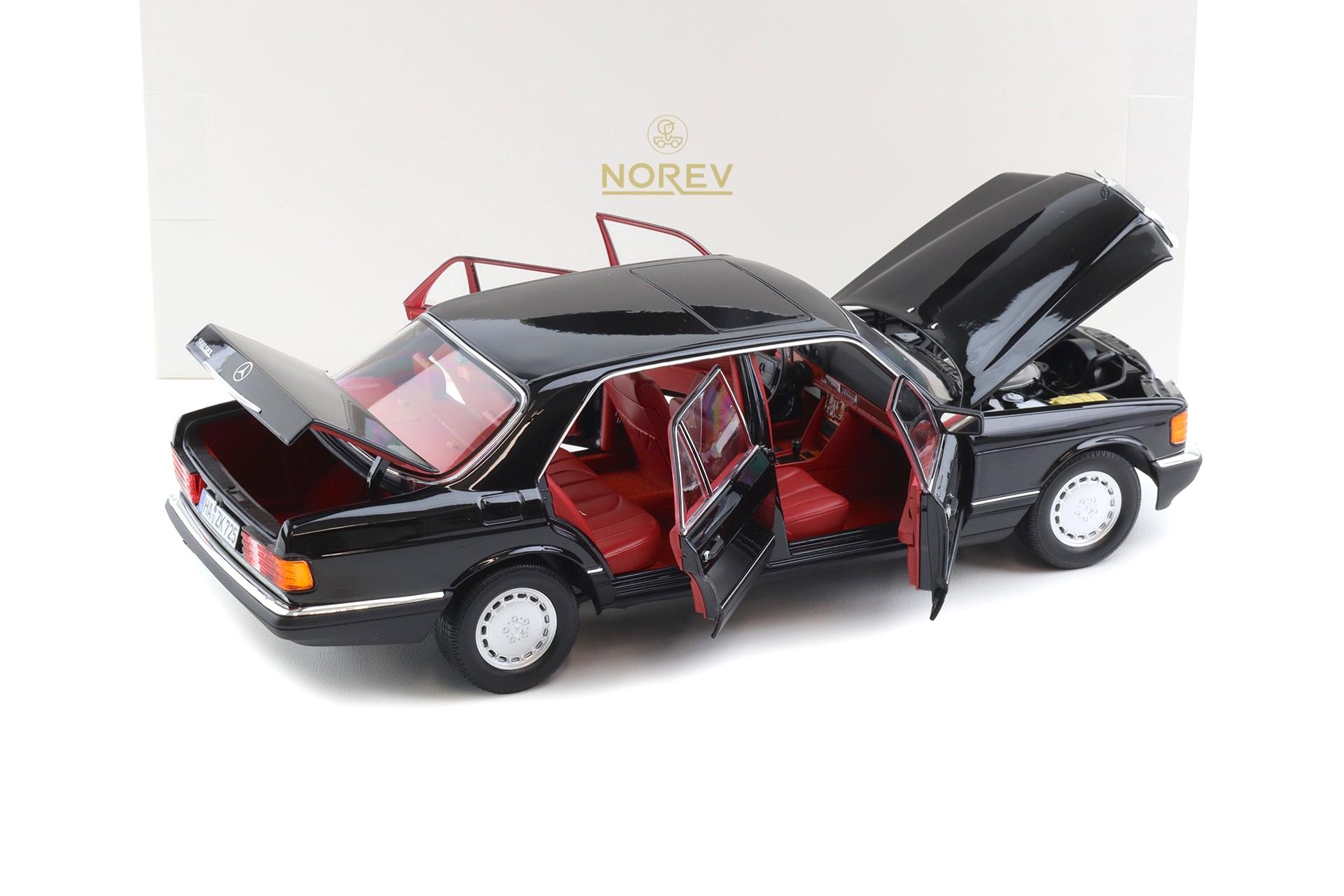 1:18 Norev Mercedes 560 SEL W126 Limousine 1991 black/ red interior
