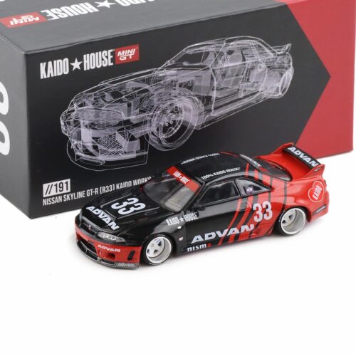 1:64 TSM Mini GT Kaido House Nissan Skylie GT-R (R33) Kaido Works ADVAN red