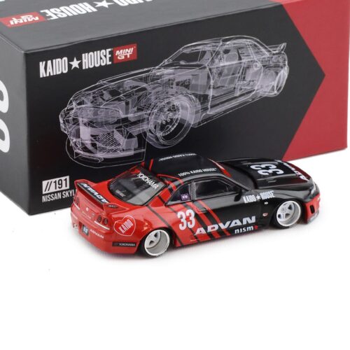 1:64 TSM Mini GT Kaido House Nissan Skylie GT-R (R33) Kaido Works ADVAN red