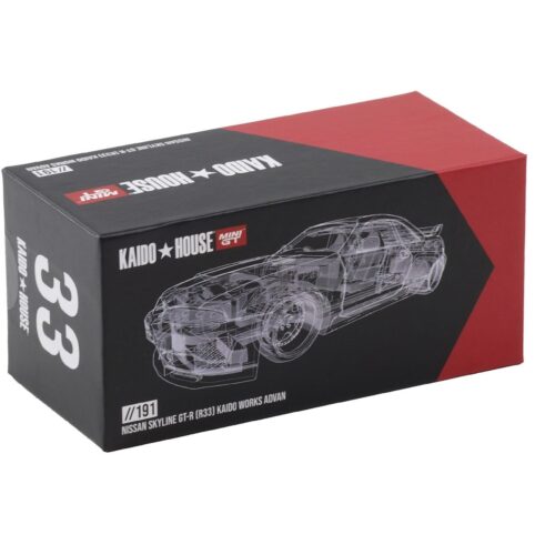 1:64 TSM Mini GT Kaido House Nissan Skylie GT-R (R33) Kaido Works ADVAN red