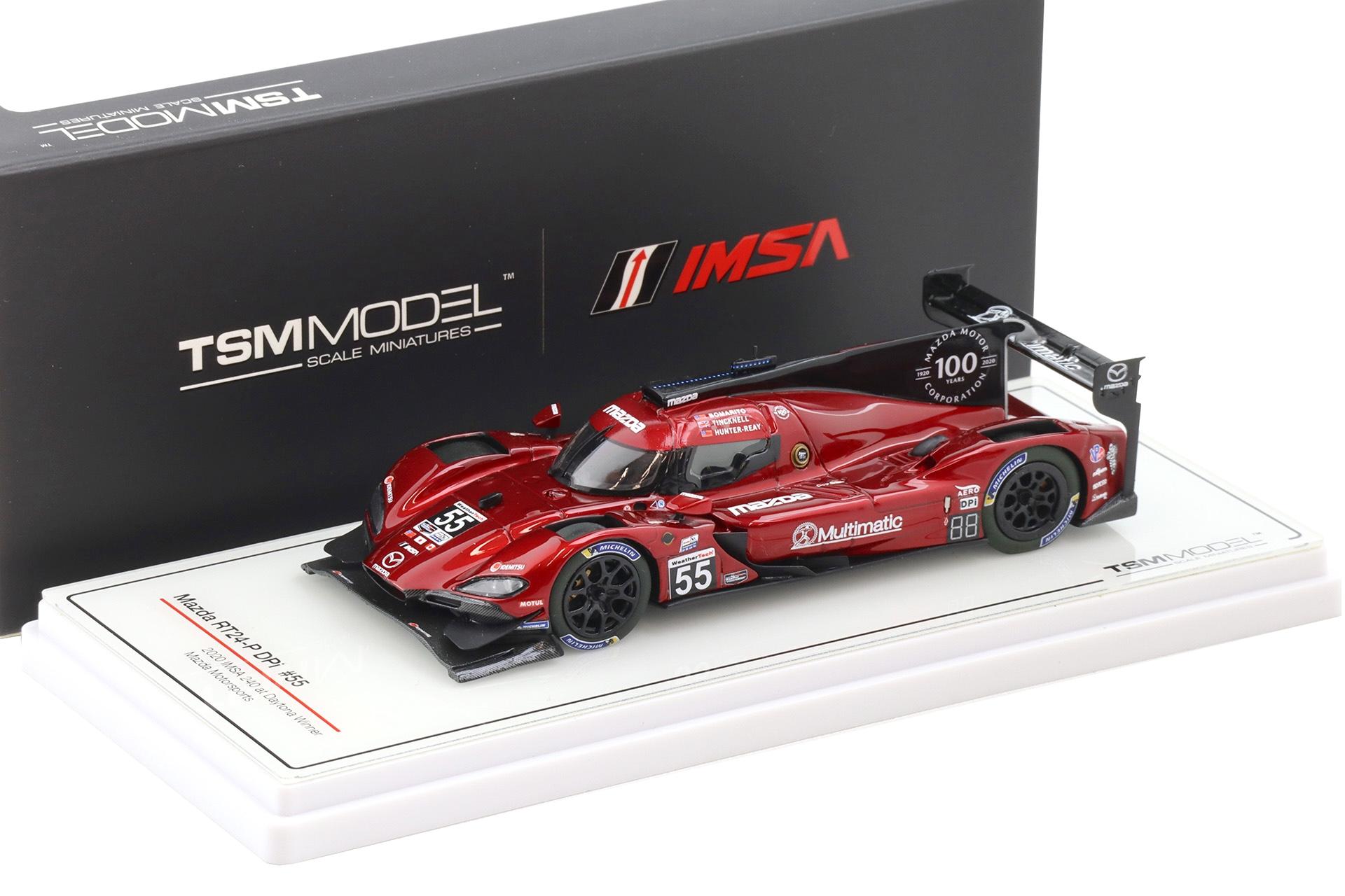 1:43 TSM Model Mazda RT24-P DPI Winner IMSA 240 at Daytona 2020 Bomarito/Tincknell