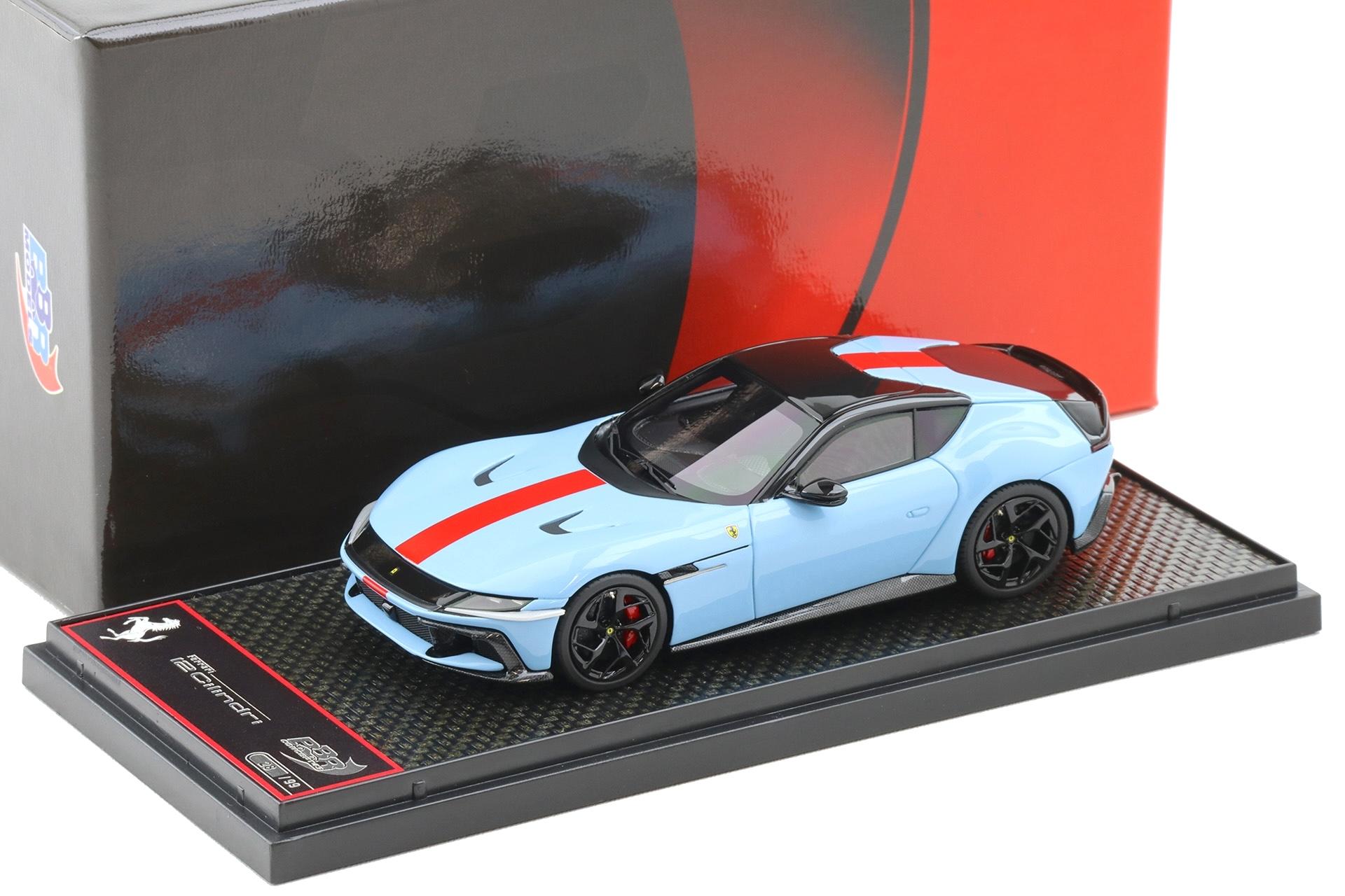 1:43 BBR Ferrari 12Cilindri Azzurro La Plata / red stripe - Limited 99 pcs.