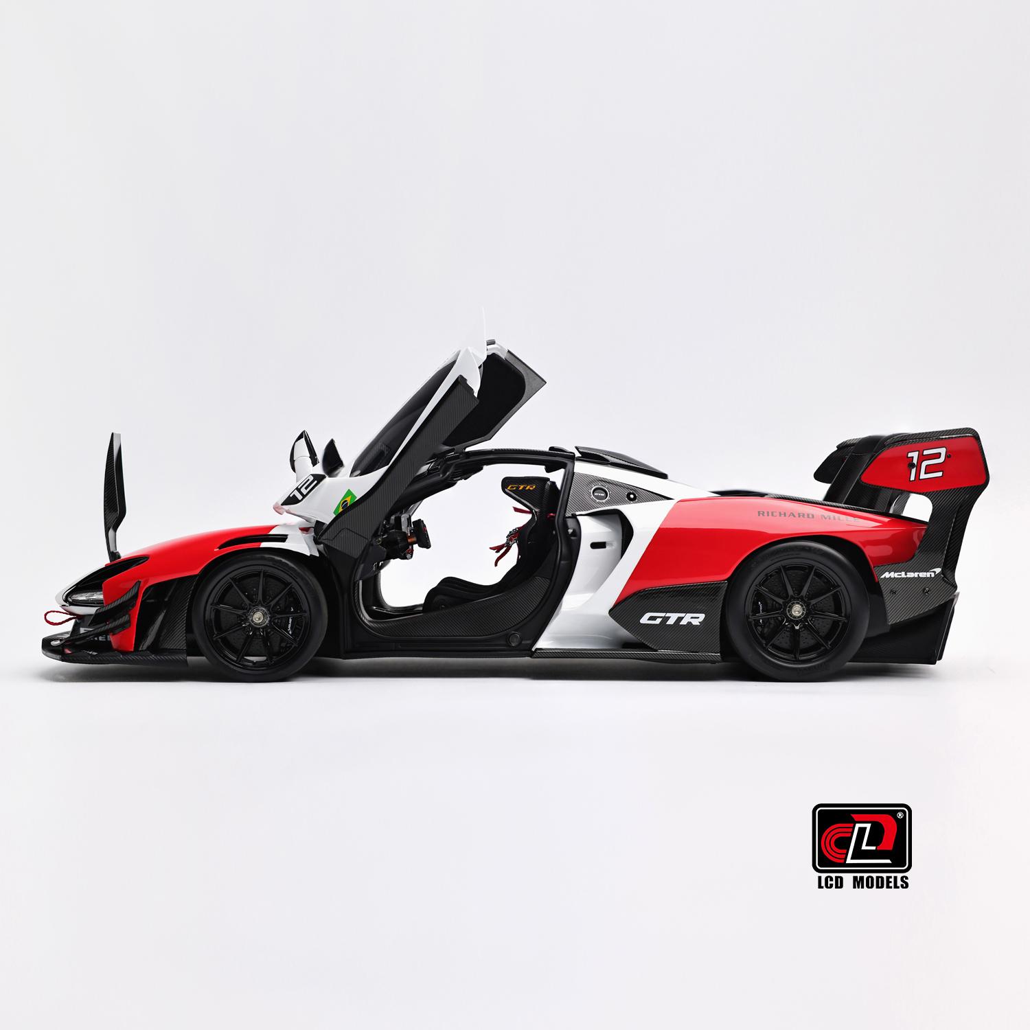1:18 LCD Models McLaren Senna GTR 2021 Richard Mille white/ red LCD18016-RW