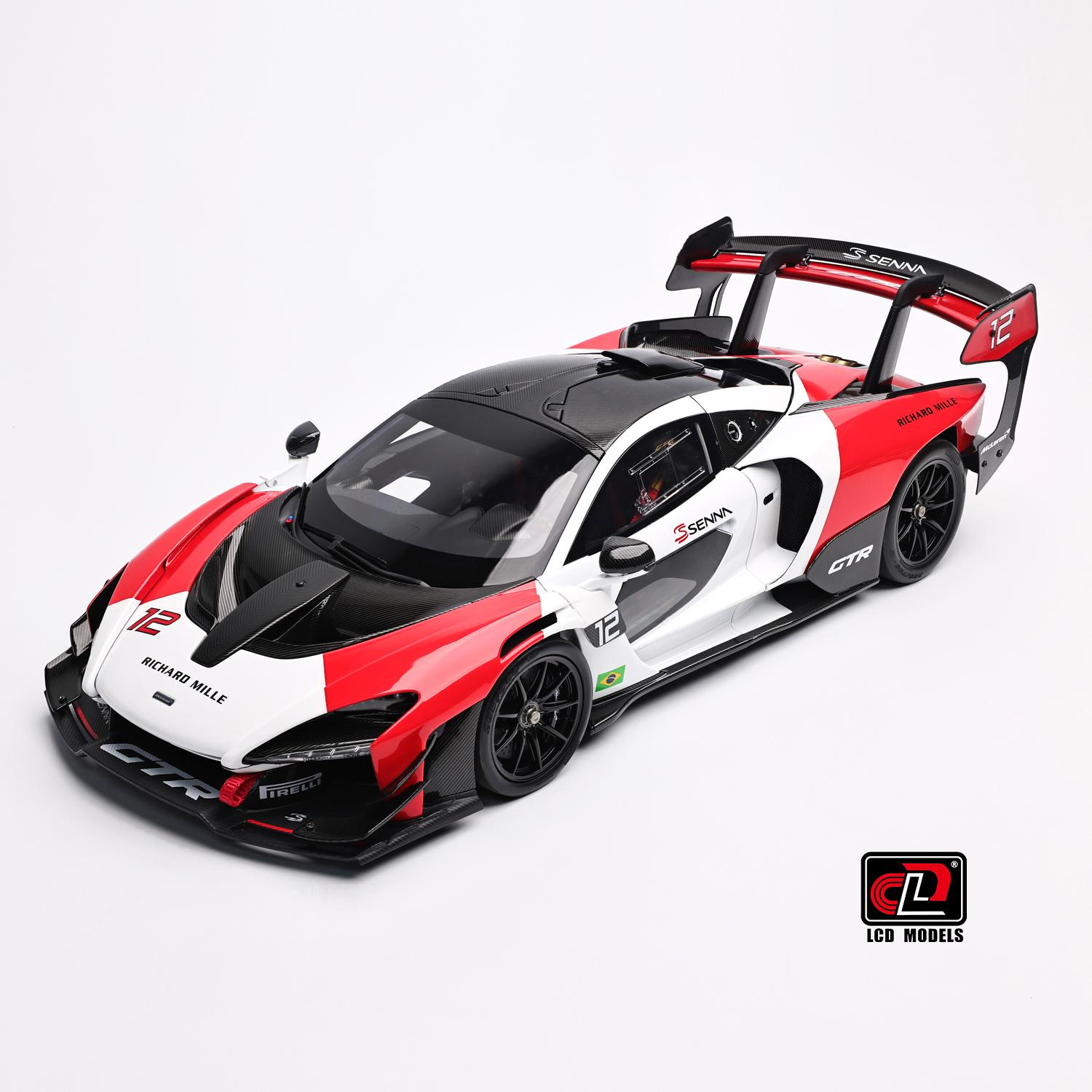 1:18 LCD Models McLaren Senna GTR 2021 Richard Mille white/ red LCD18016-RW