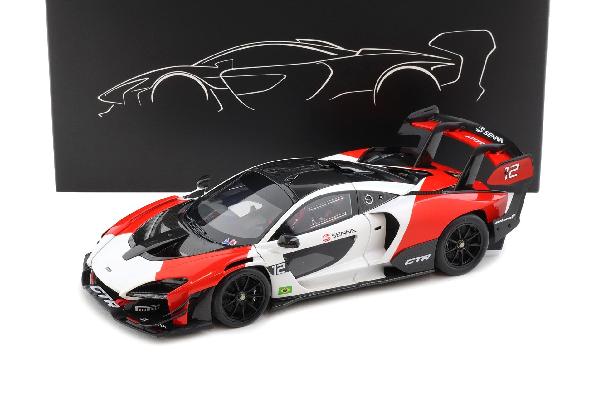1:18 LCD Models McLaren Senna GTR 2021 white/ red #12 LCD18016-RW
