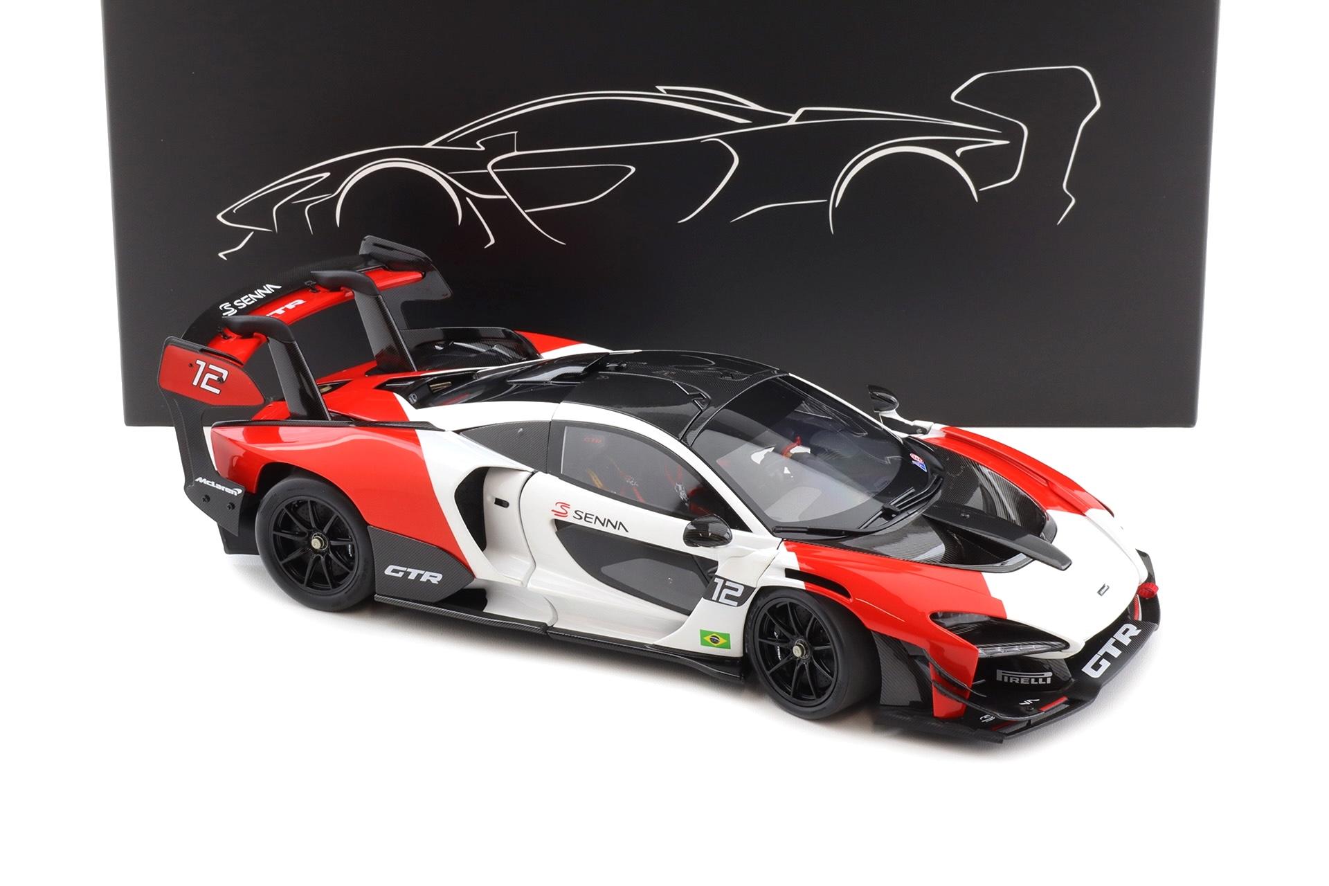 1:18 LCD Models McLaren Senna GTR 2021 white/ red #12 LCD18016-RW