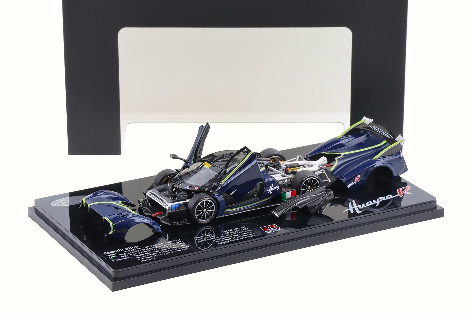 1:43 LCD Models Pagani Huayra R 2021 Full Carbon blue LCD43017-CBU