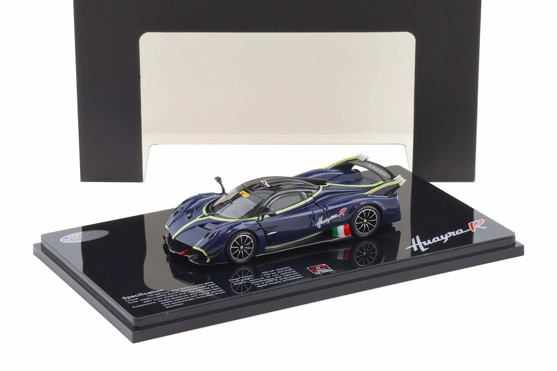 1:43 LCD Models Pagani Huayra R 2021 Full Carbon blue LCD43017-CBU