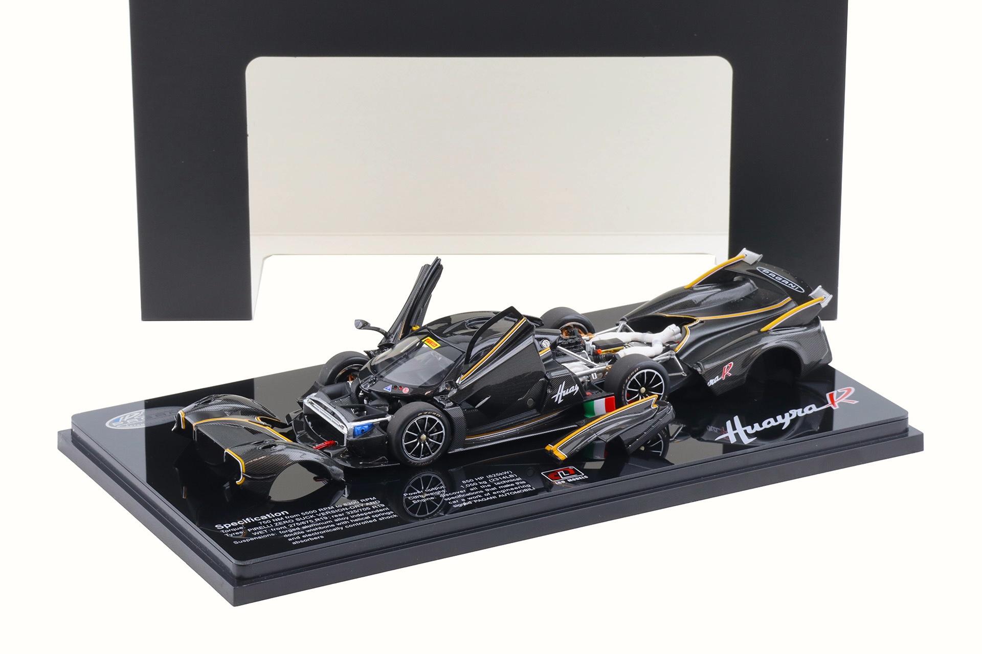 1:43 LCD Models Pagani Huayra R 2021 Full Carbon black LCD43017-CB