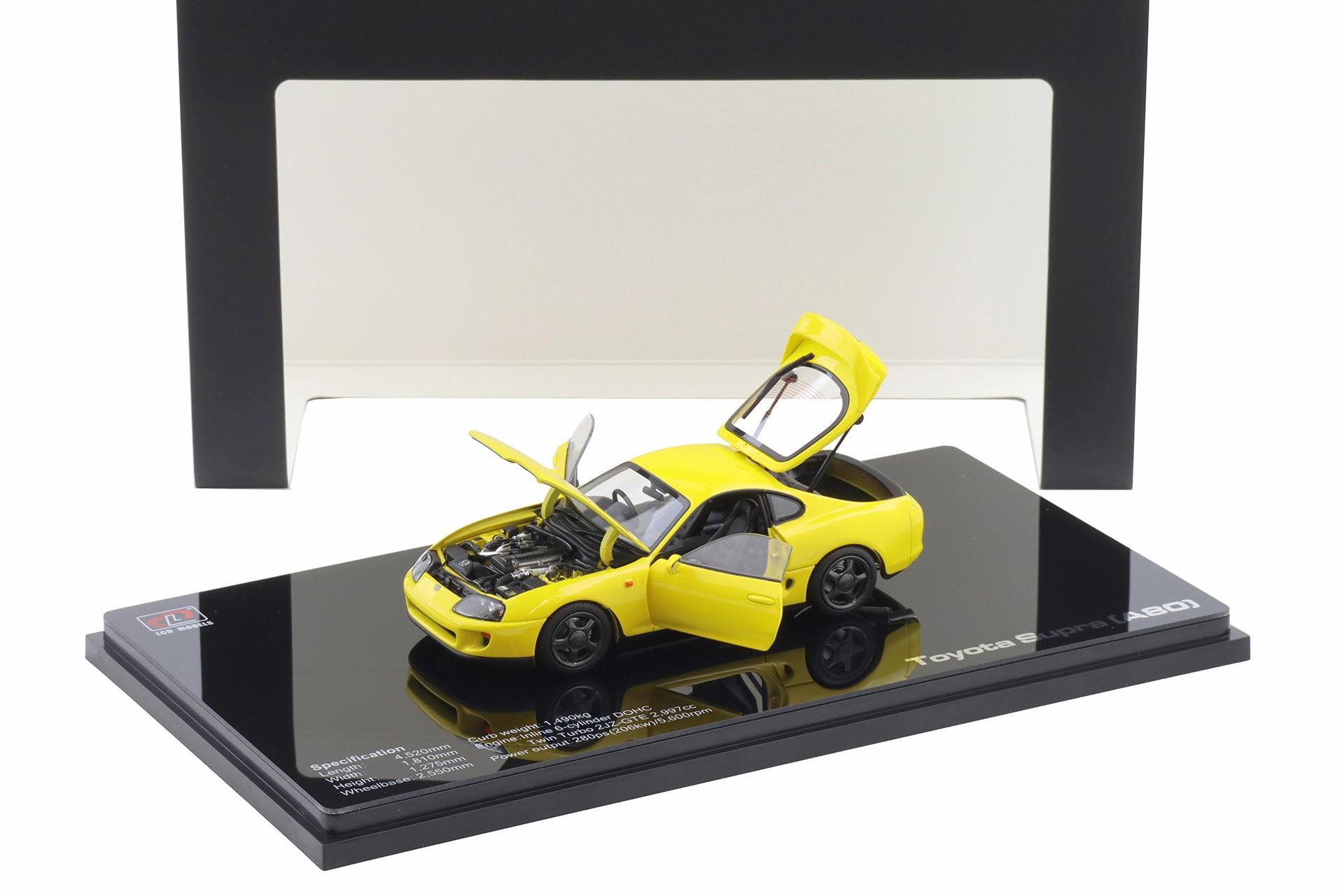 1:43 LCD Models Toyota Supra A80 Coupe RHD yellow LCD43009-YE